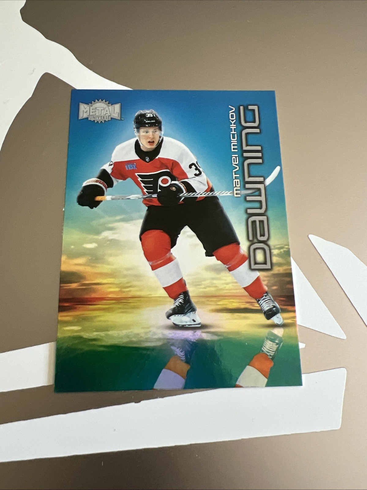 2024-25 SkyBox Metal Universe #8 of 25 DW Matvei Michkov Dawning SP RC Flyers