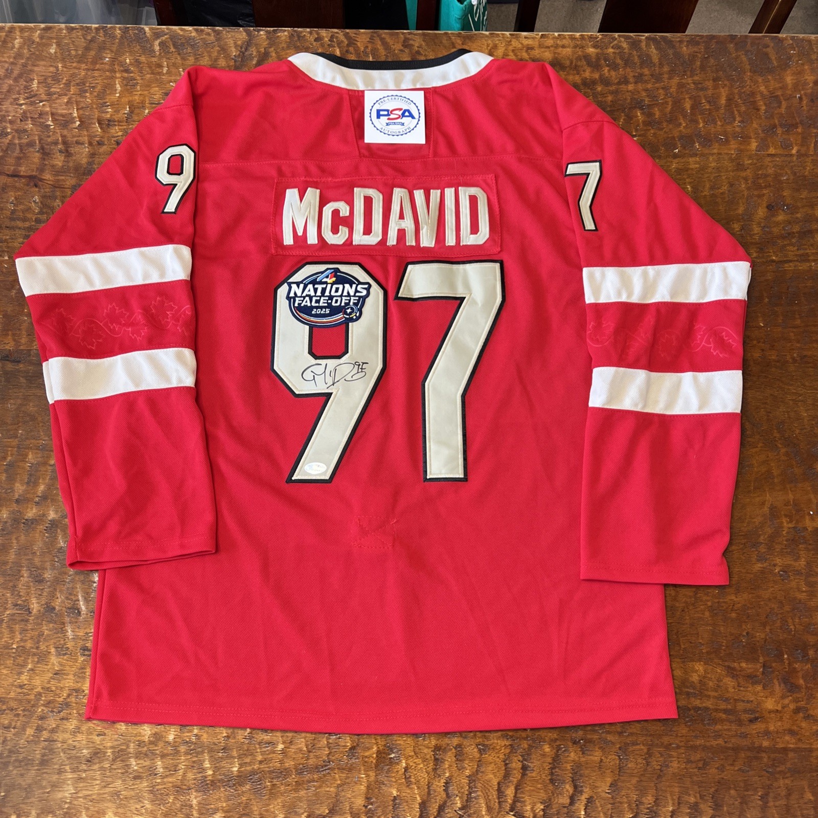 Connor McDavid Signed Canada 4 Nations Jersey PSA DNA Autographed Oilers