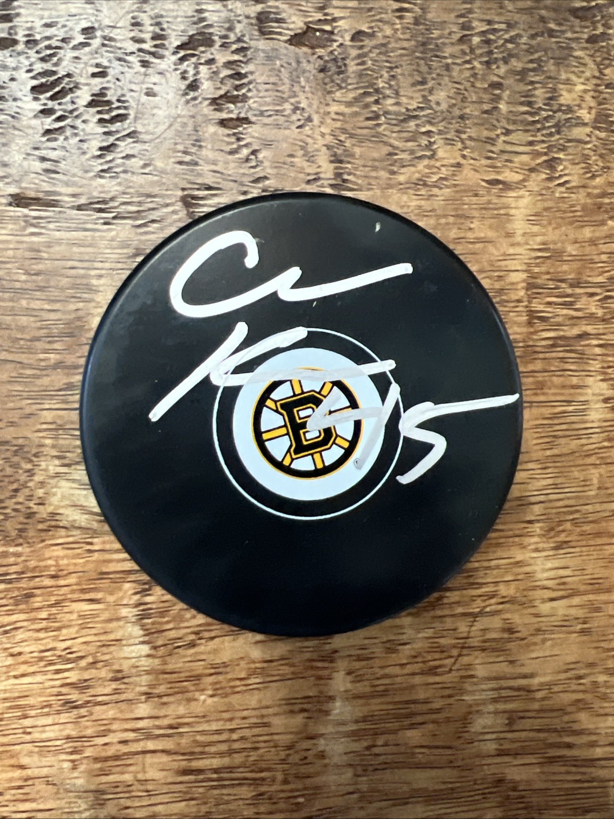 Cole Koepke Signed Boston Bruins Hockey Puck PSA DNA Autographed