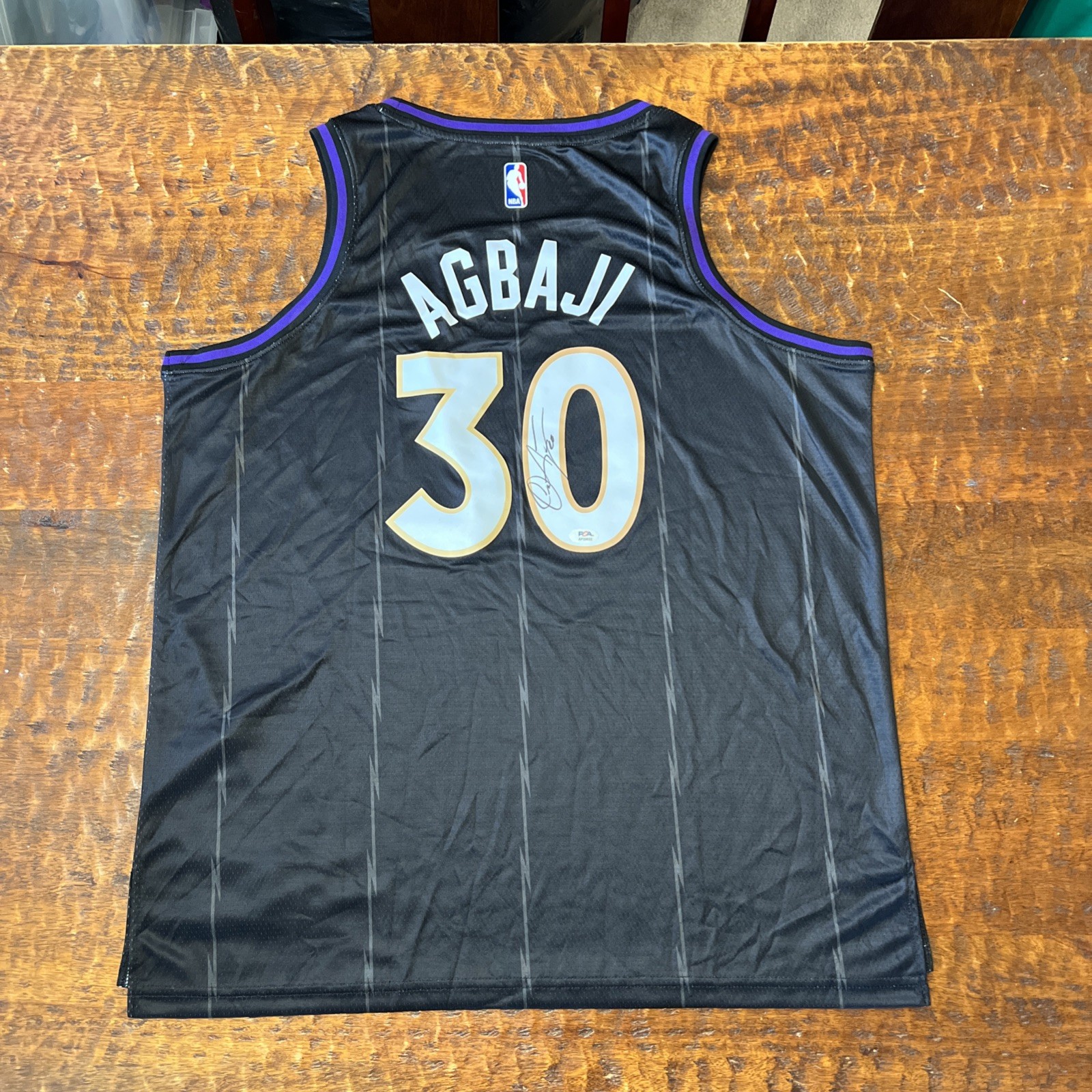 Ochai Agbaji Signed Toronto Raptors Jersey PSA DNA  Autographed