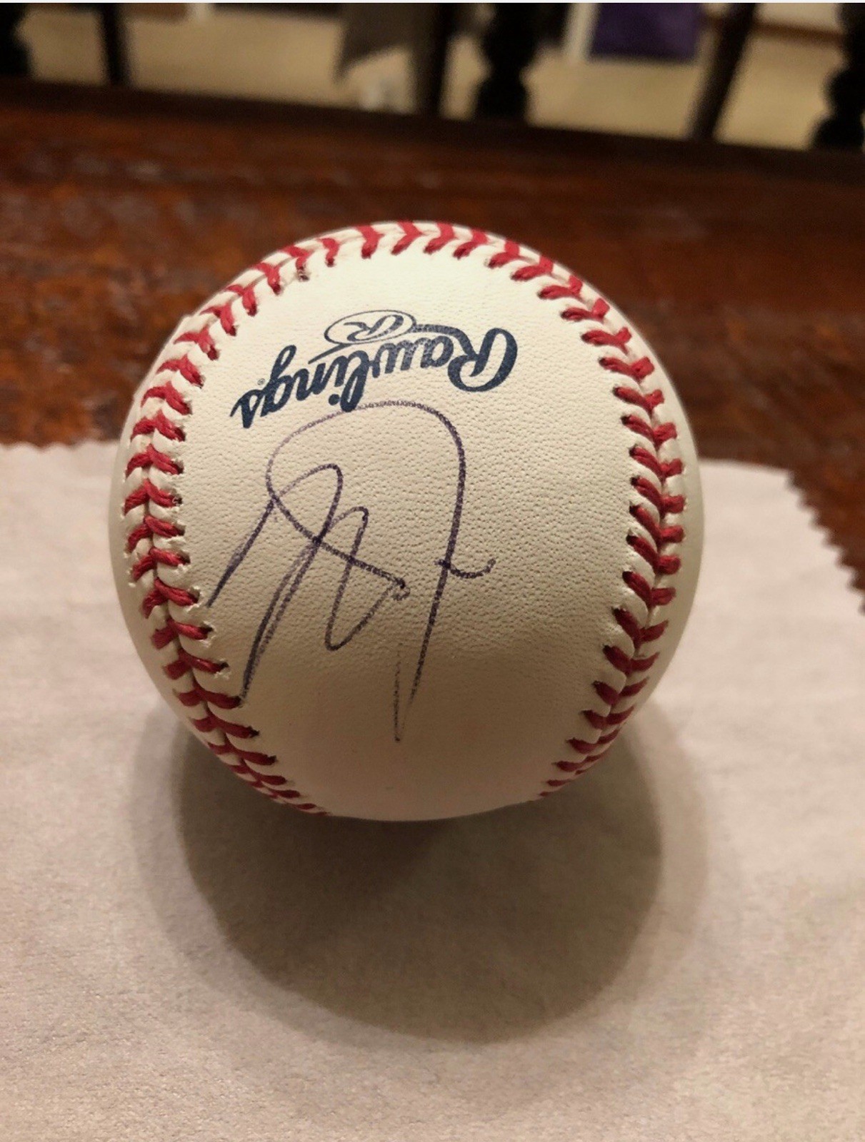 Mike Trout Albert Pujols Signed 2017 Opening Day Baseball PSA DNA Coa Angels