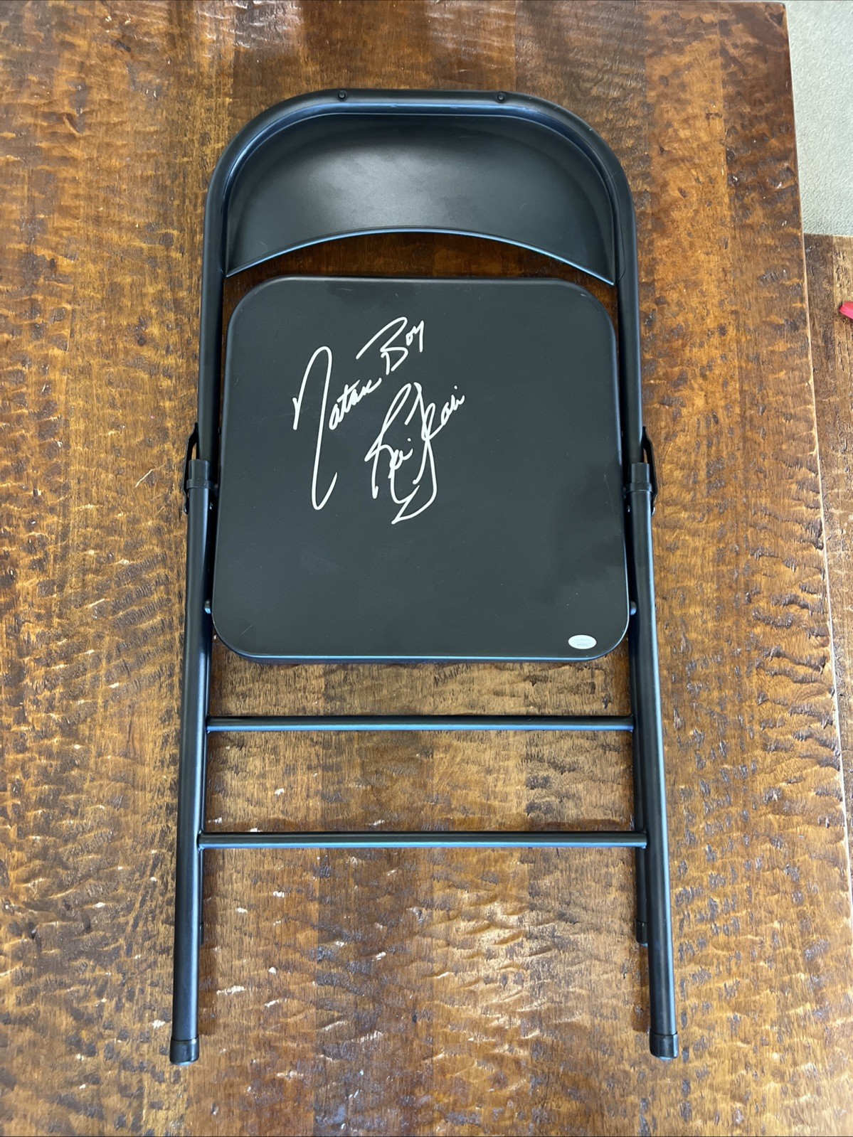 Ric Flair Signed Steel Chair JSA Coa Autographed WWE WCW Nature Boy Inscribed