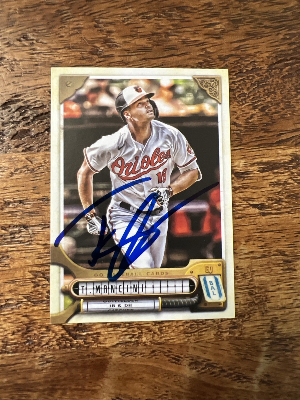 Trey Mancini IP Signed 2022 Topps Gypsy Queen Card Orioles Autographed