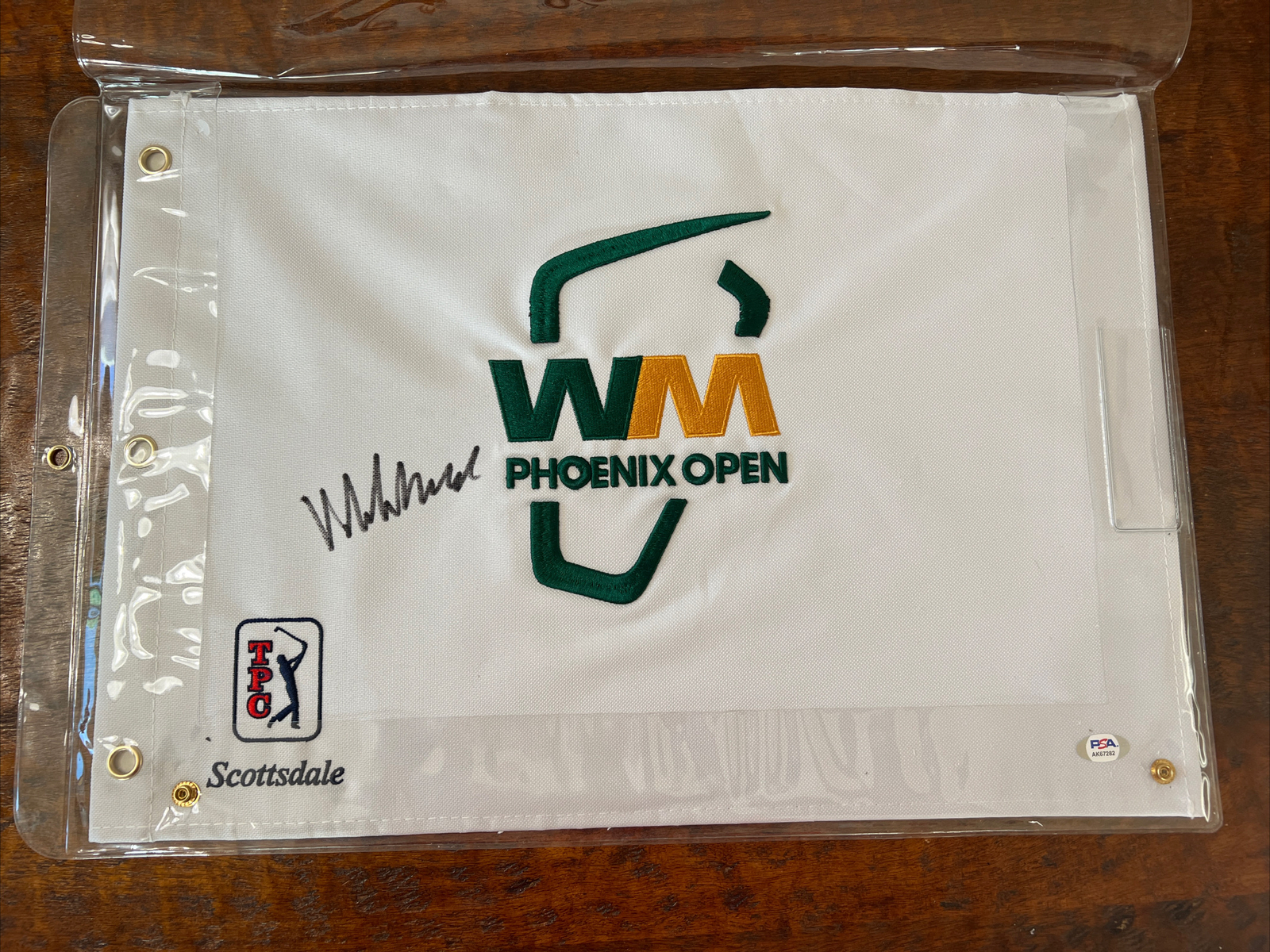 Viktor Hovland Signed Undated Waste Management Flag PGA PSA DNA Coa Golf