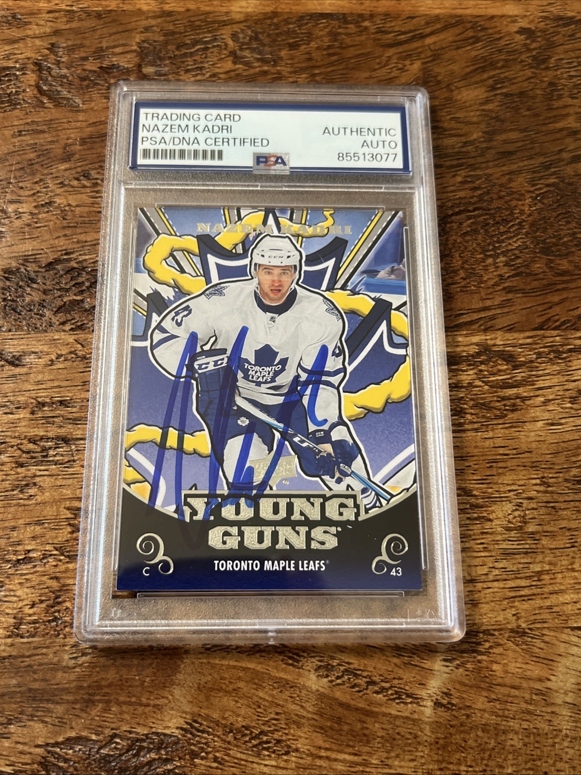 Nazem Kadri IP Signed Young Guns Renewed Card PSA DNA Slab Maple Leafs Auto