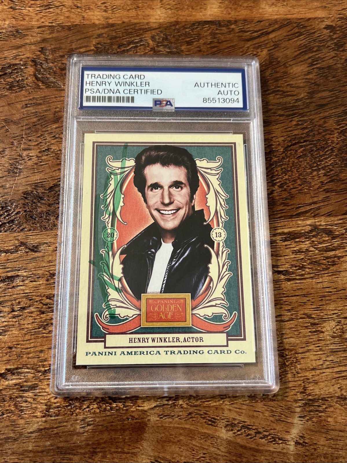 Henry Winkler Signed Panini Card PSA DNA Coa Slab Autographed Happy Days Fonzie
