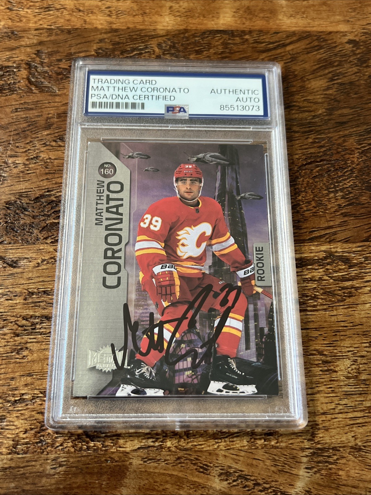 Matthew Coronato IP Signed Skybox RC Card PSA DNA Coa Slab Flames Autographed