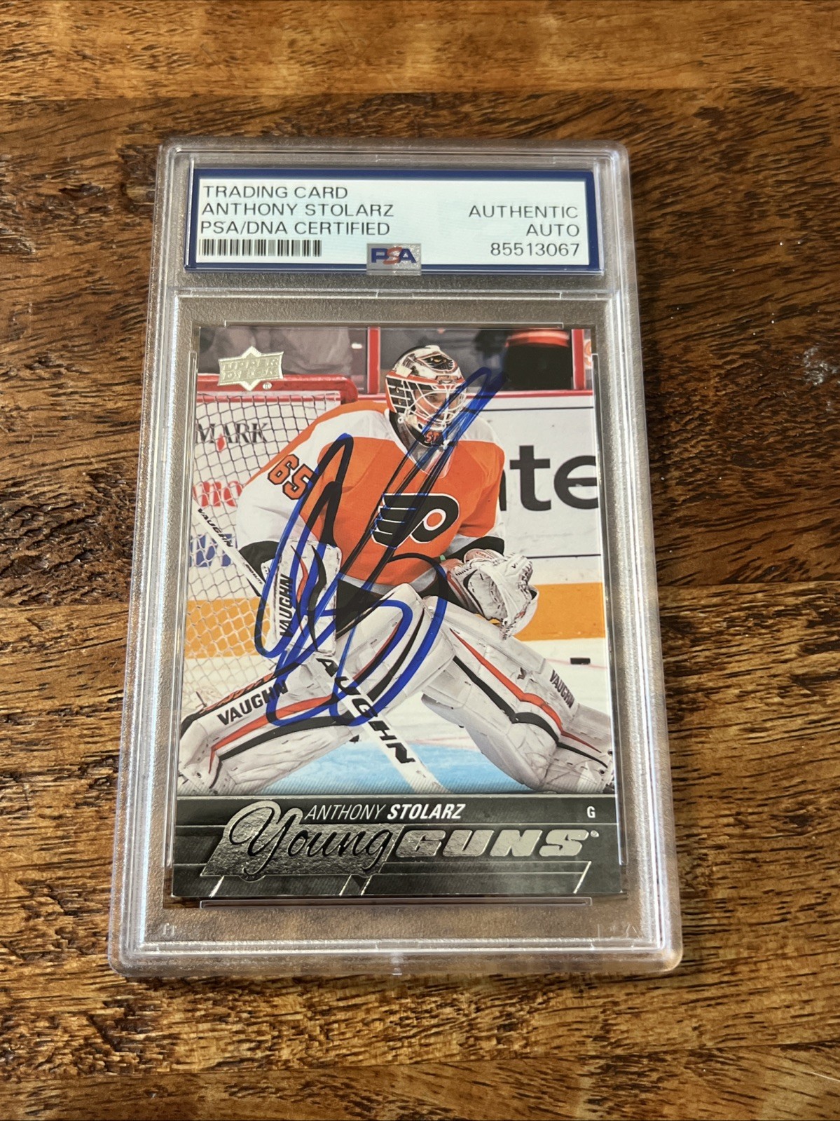 Anthony Stolarz IP Signed UD Young Guns Card PSA DNA Coa Slab Flyers Autographed