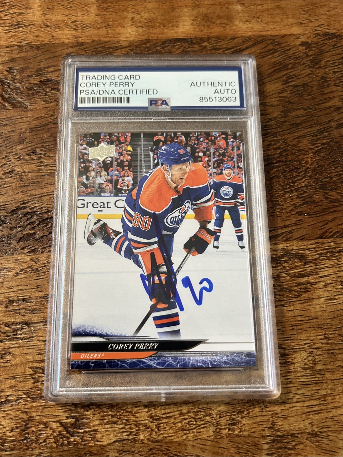 Corey Perry IP Signed Upper Deck Card Psa Dna Coa Slab Autographed Oilers