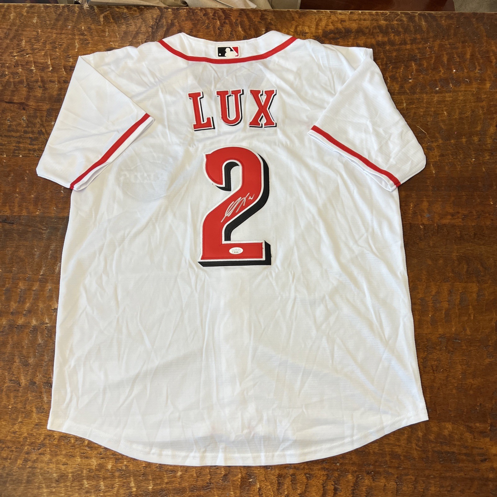 Gavin Lux Signed Cincinnati Reds Jersey JSA Coa Autographed