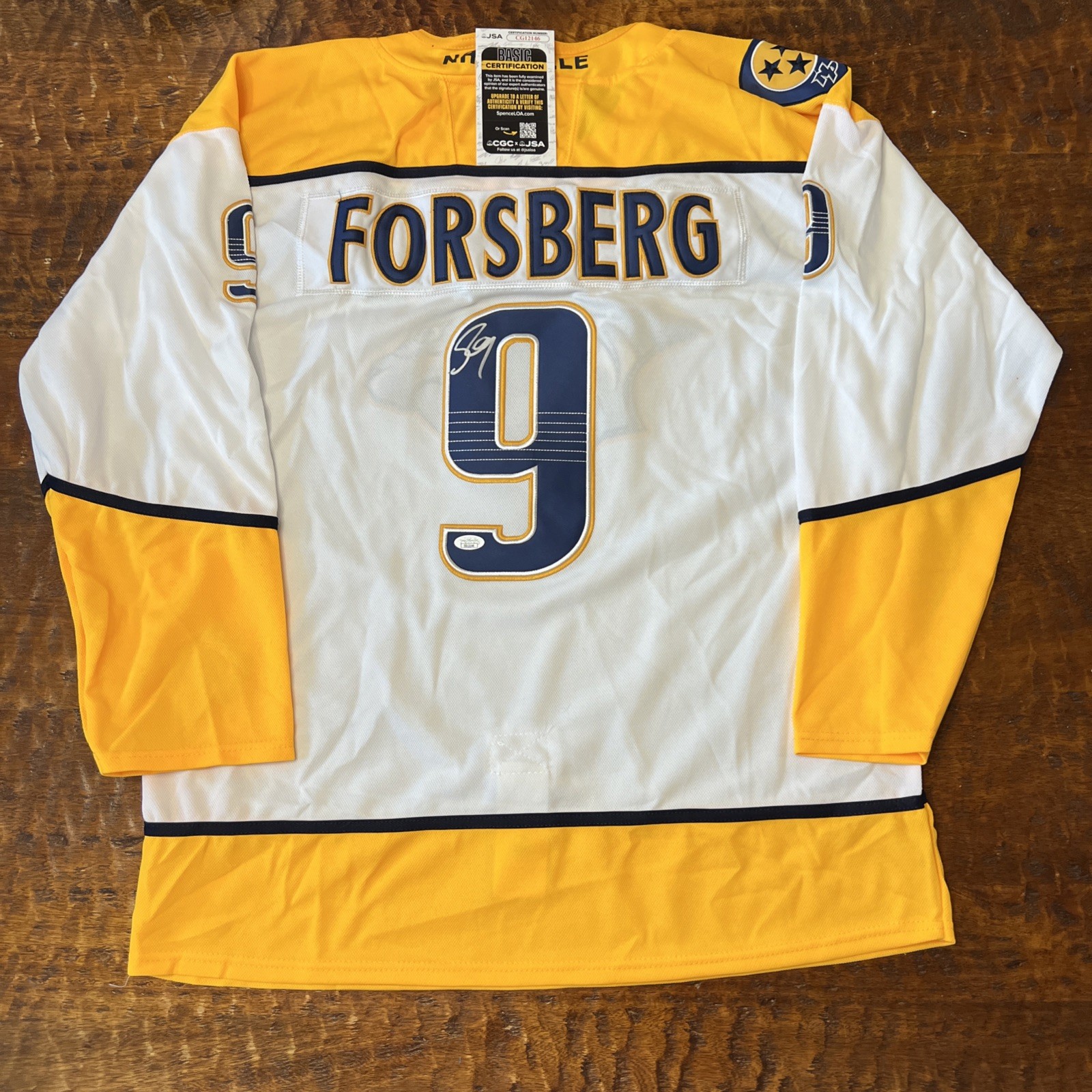 Filip Forsberg Signed Nashville Predators Jersey JSA Coa Autographed