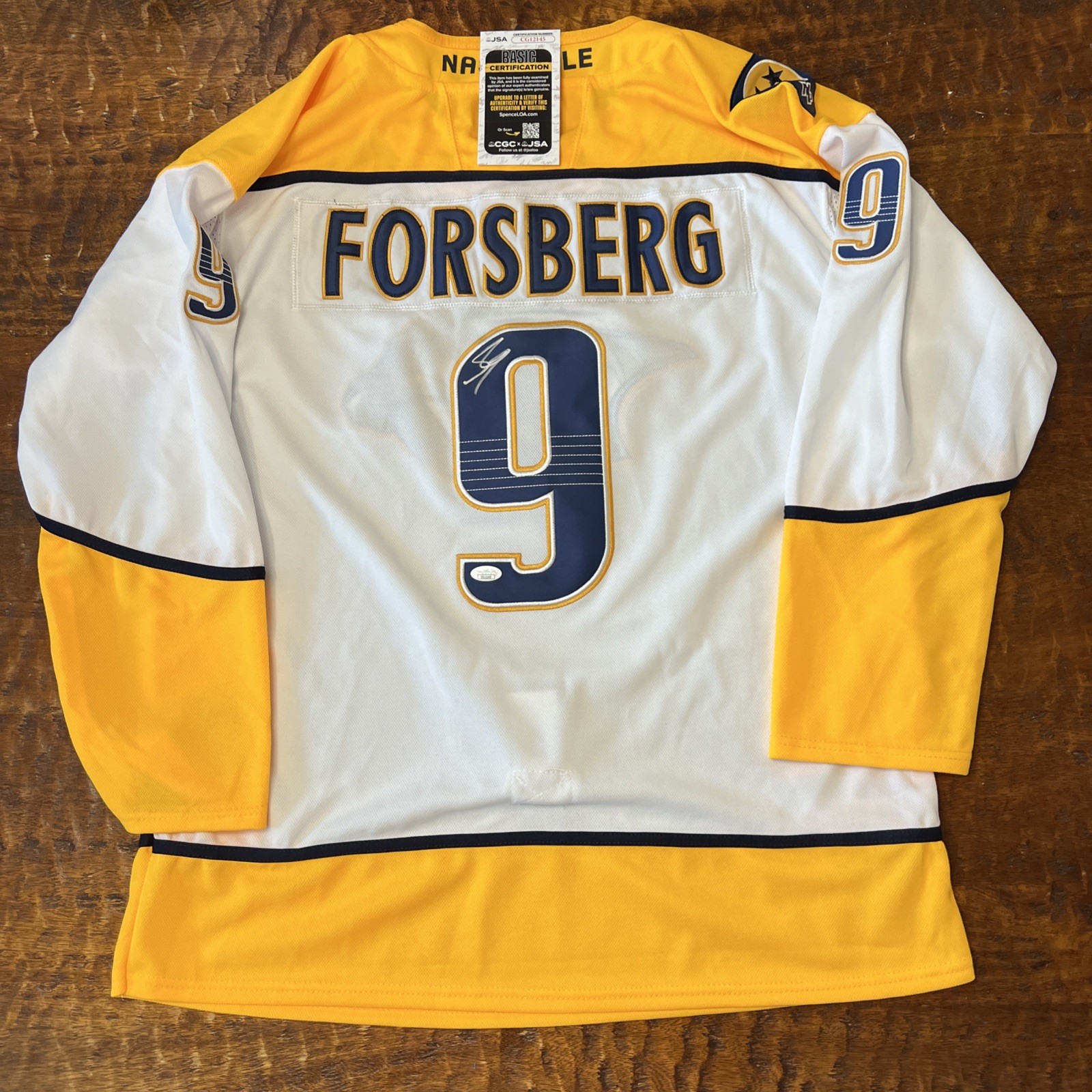 Filip Forsberg Signed Nashville Predators Jersey JSA Coa Autographed