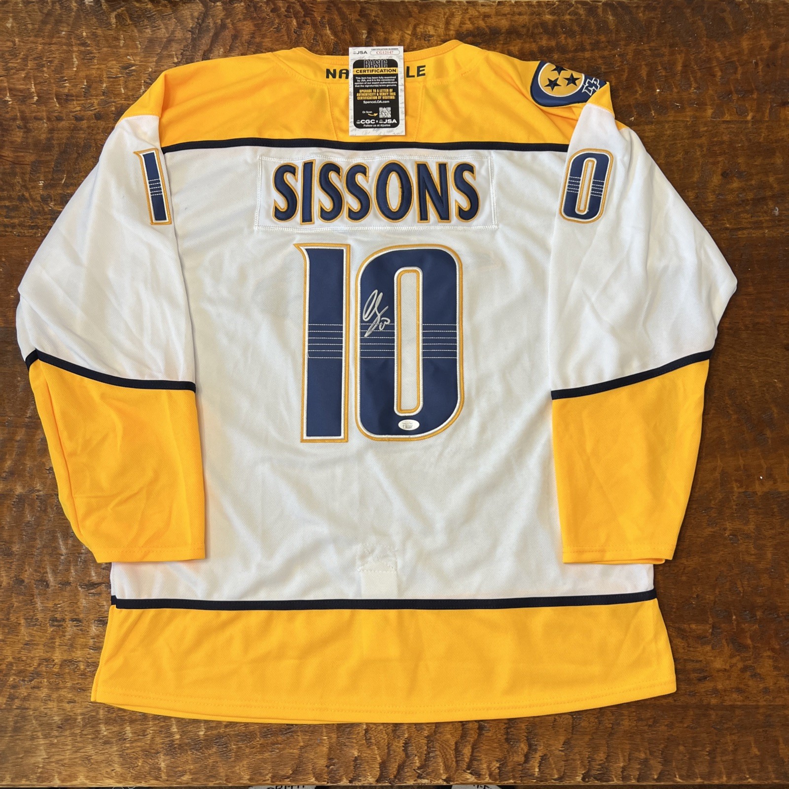 Colton Sissons Signed Nashville Predators Jersey JSA Coa Autographed