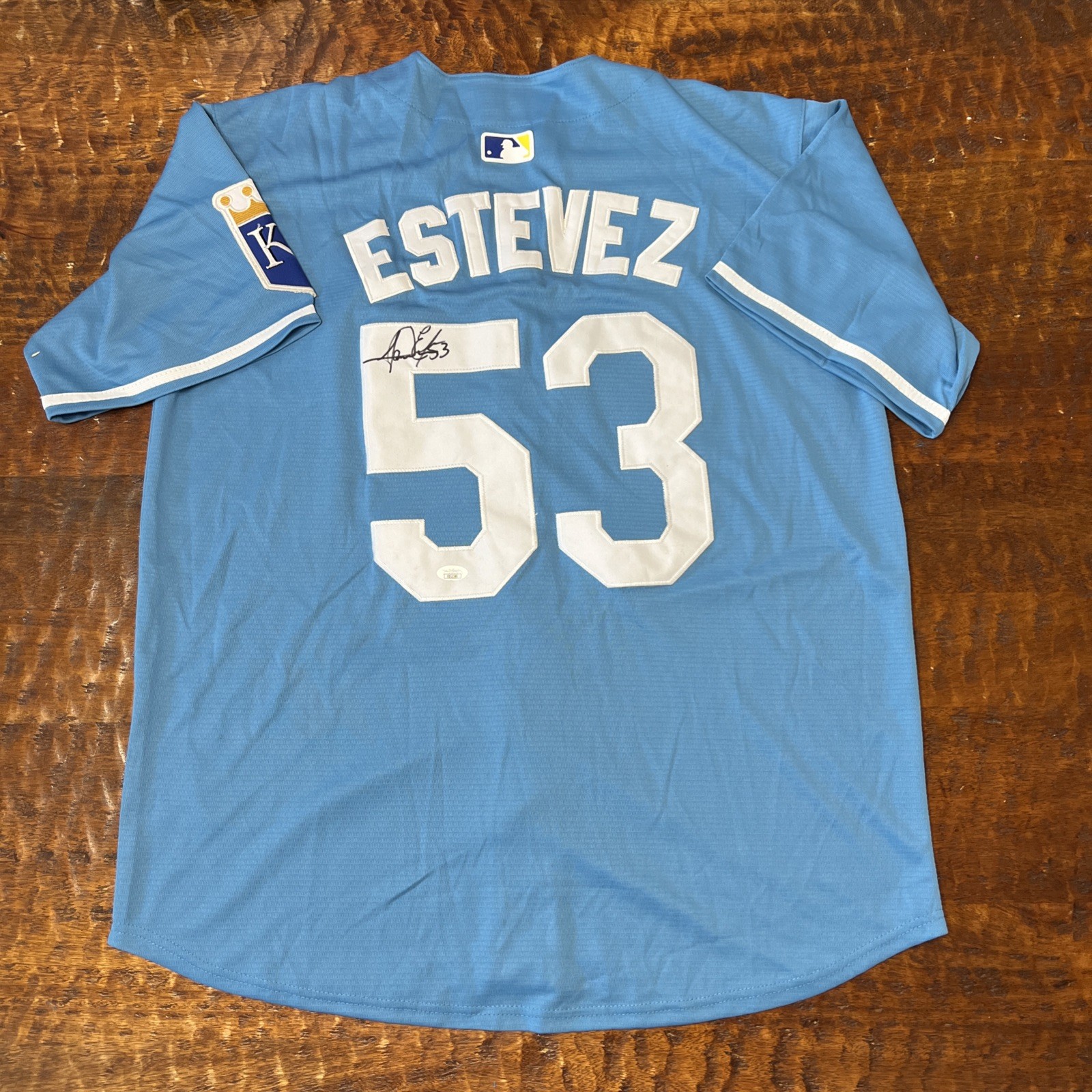 Carlos Estevez Signed Kansas City Royals Jersey JSA Coa Autographed