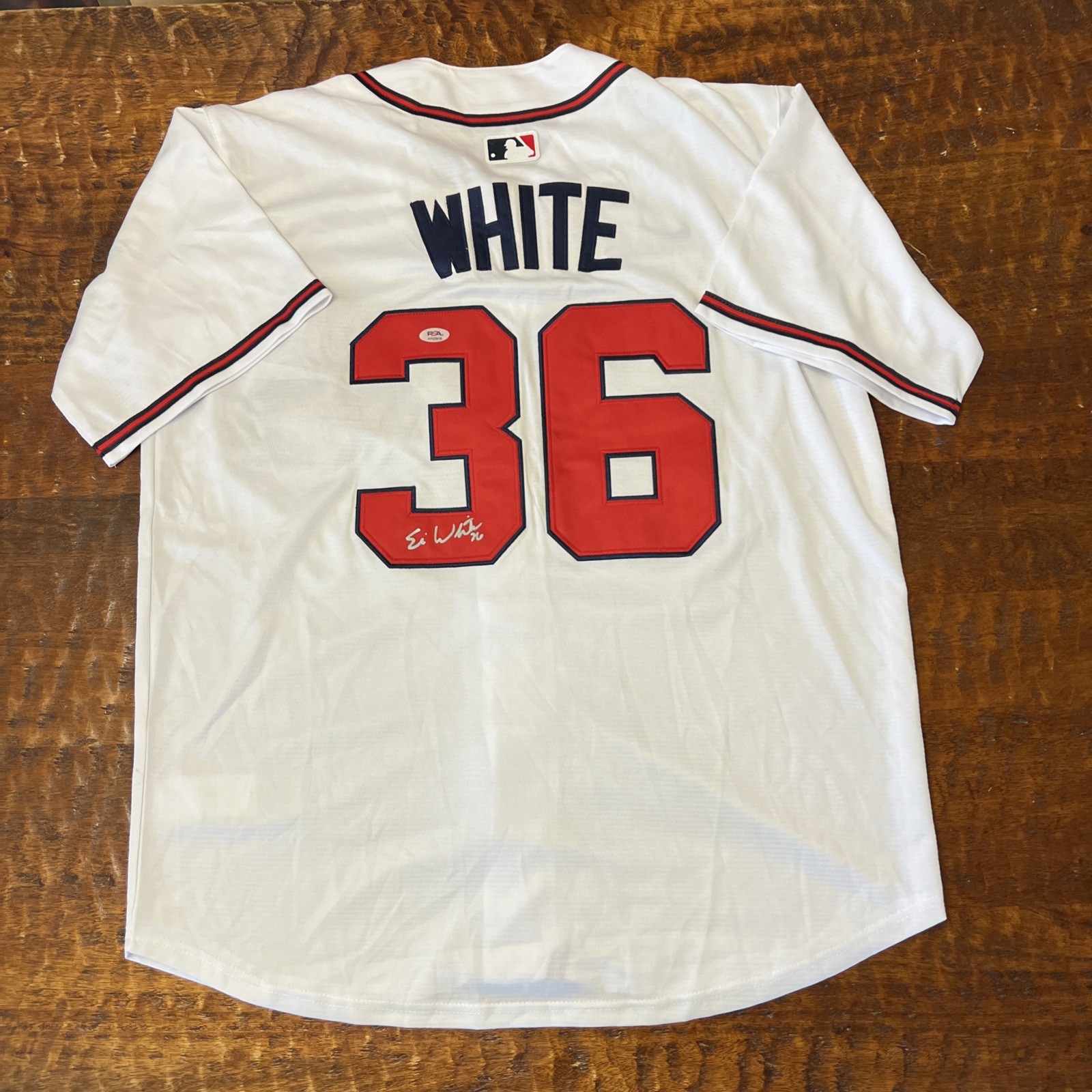 Eli White Signed Atlanta Braves Jersey PSA DNA Autographed