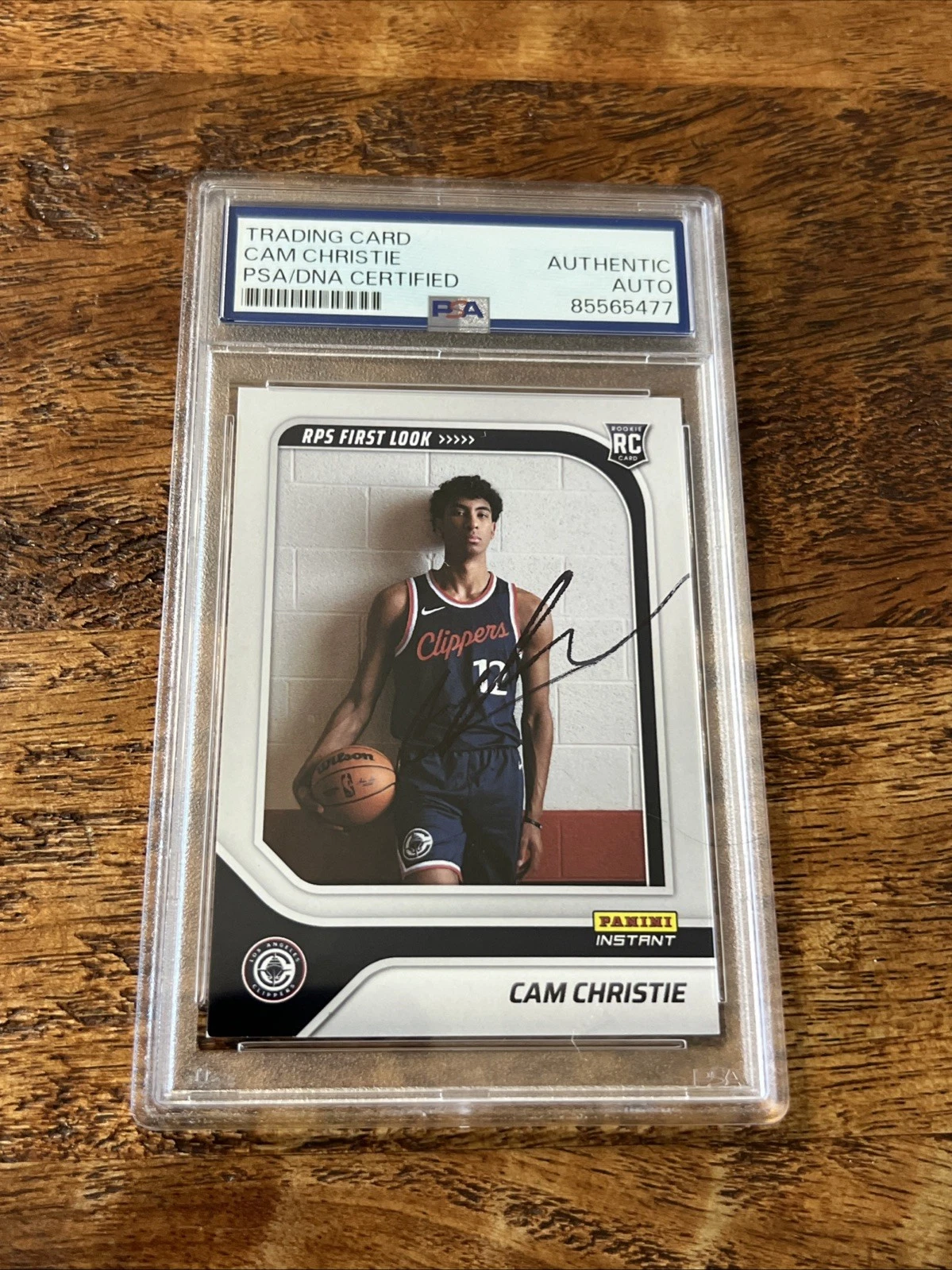 Cam Christie IP Signed Panini Instant RC Card Psa Dna Slab Autographed Clippers