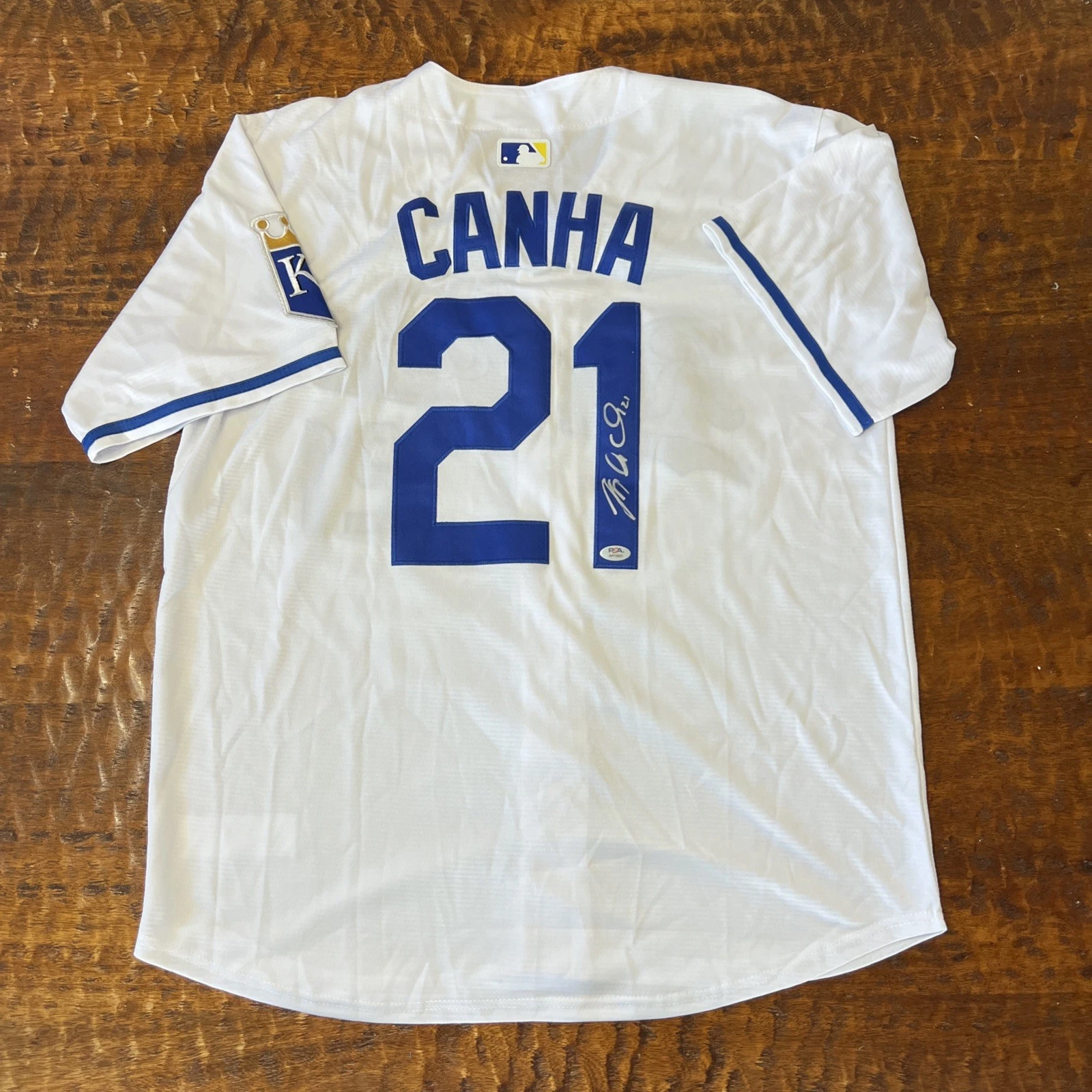 Mark Canha Signed Kansas City Royals Jersey PSA DNA Autographed