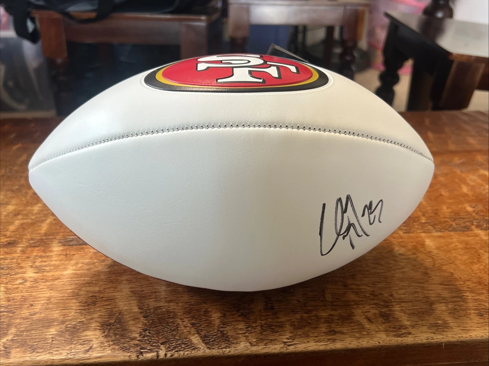 Christian McCaffrey Signed San Francisco 49ers Football JSA Coa Autographed