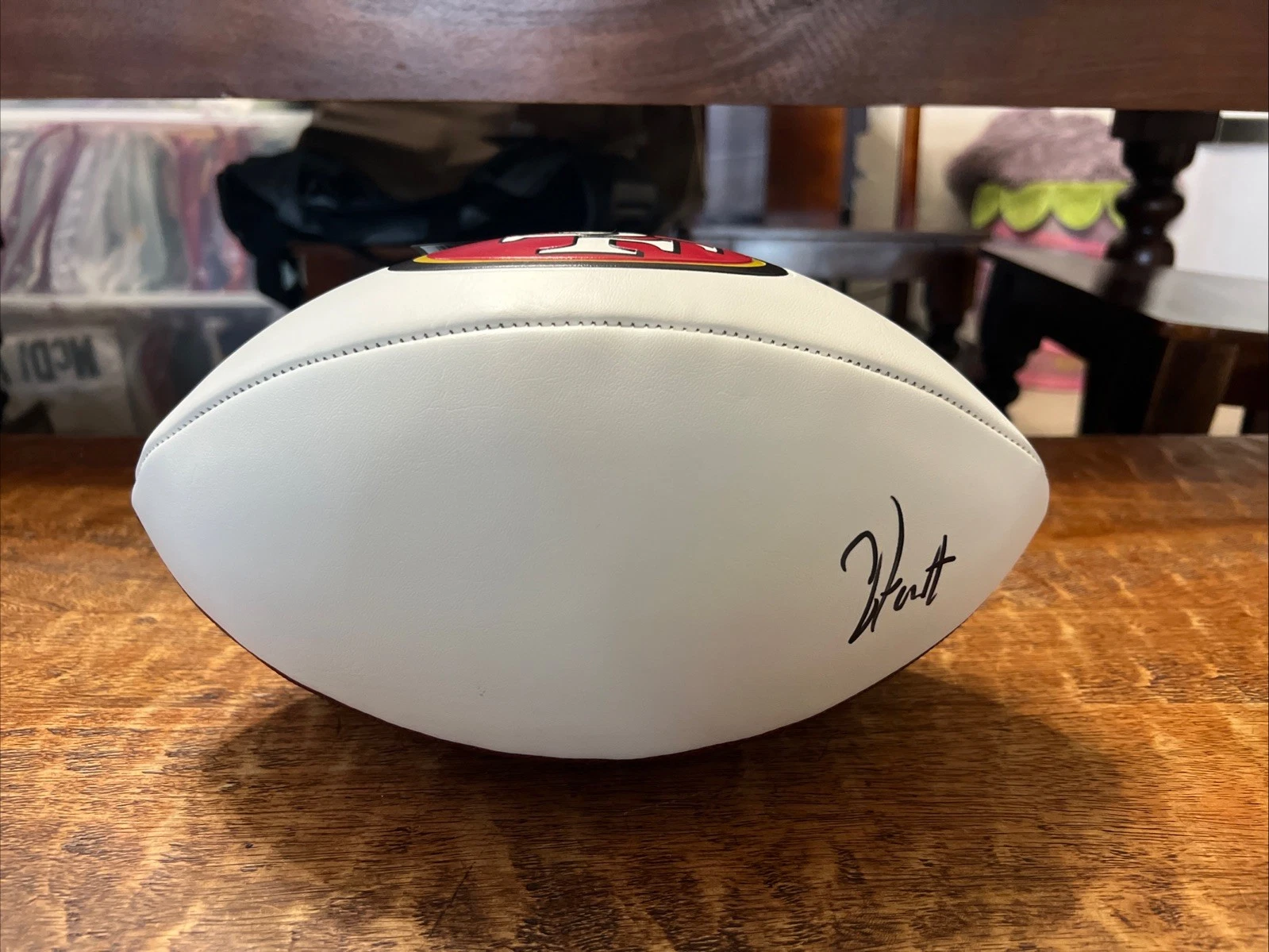 Upton Stout Signed San Francisco 49ers Football PSA DNA Autographed
