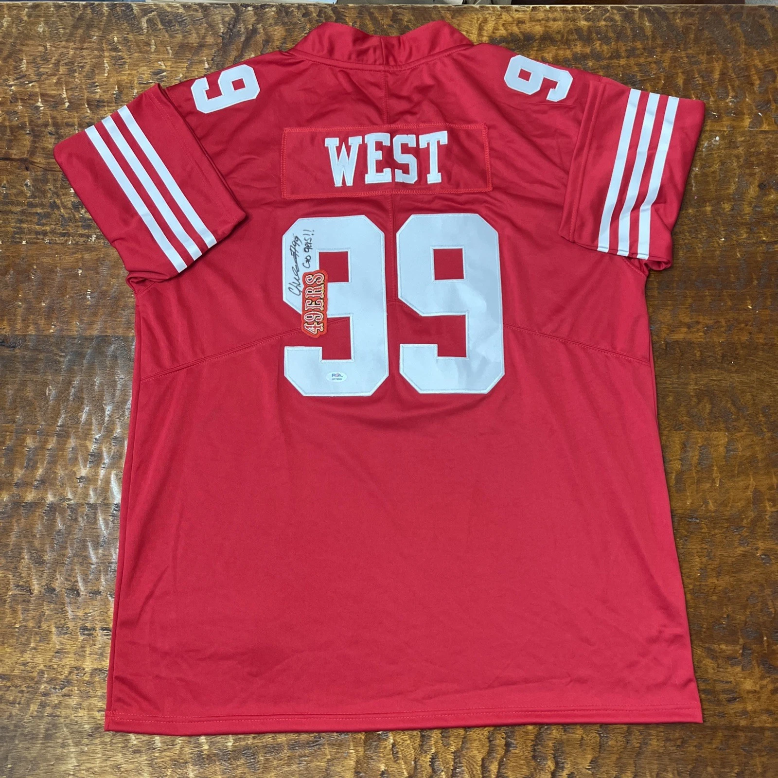 CJ West Signed San Francisco 49ers Jersey PSA DNA Autographed