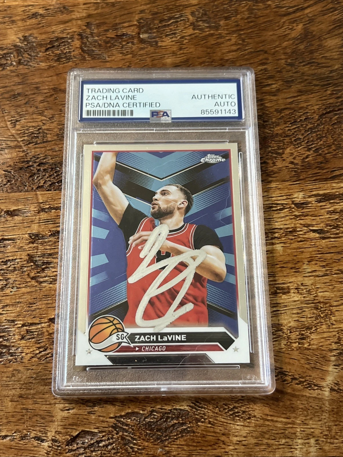 Zach LaVine IP Signed Topps Chrome Card Psa Dna Coa Slab Autographed Bulls