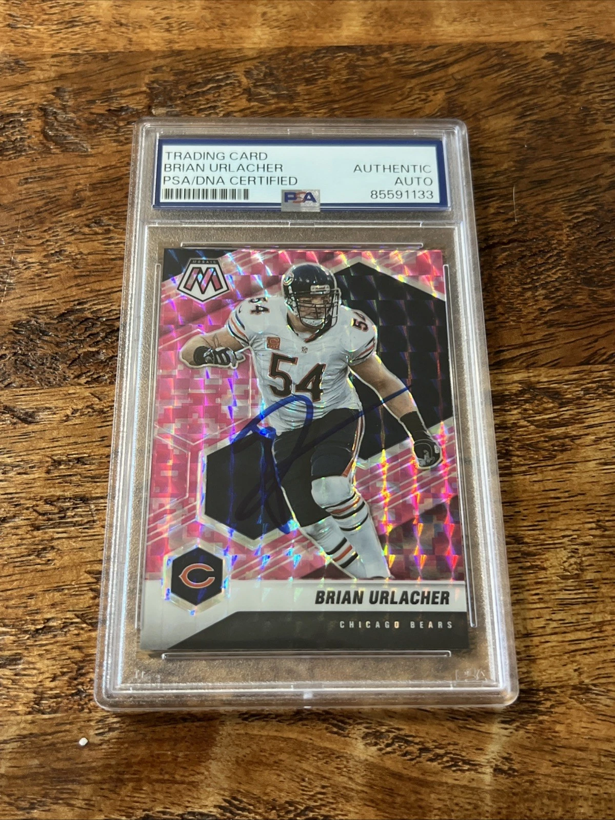 Brian Urlacher IP Signed Mosaic Card PSA DNA Coa Slab Bears Autographed