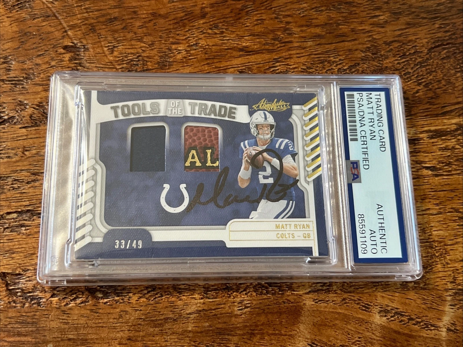 Matt Ryan IP Signed Absolute Game Jersey Card PSA DNA Coa Slab Colts Autographed