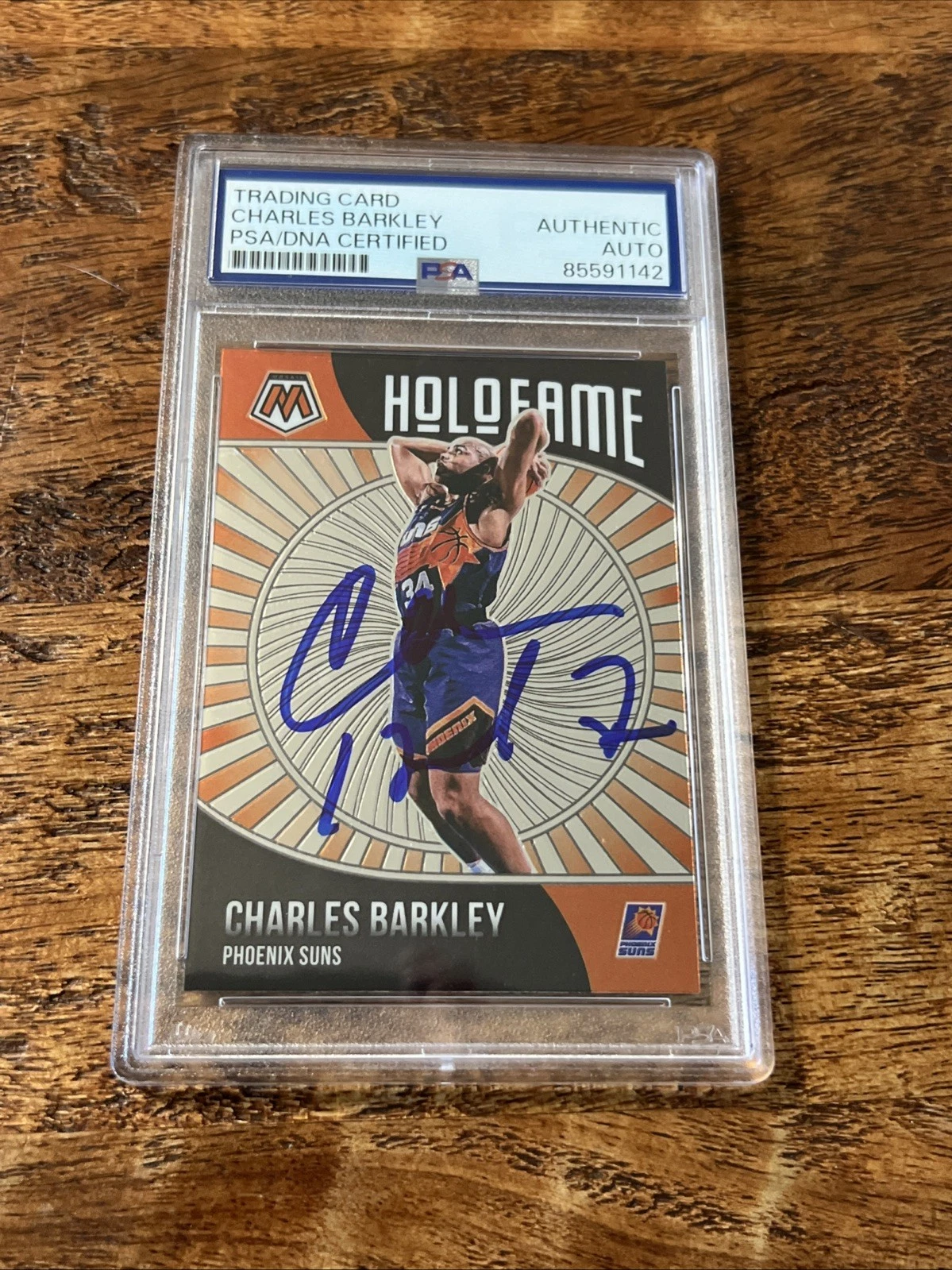 Charles Barkley IP Signed Mosaic Card Psa Dna Coa Slab Autographed Suns