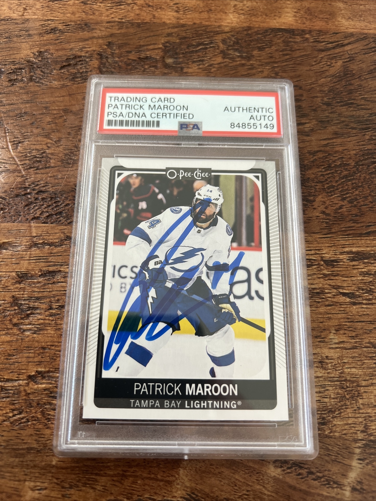 Patrick Maroon IP Signed O Pee Chee Card Psa Dna Coa Slab Lightning Auto Pat