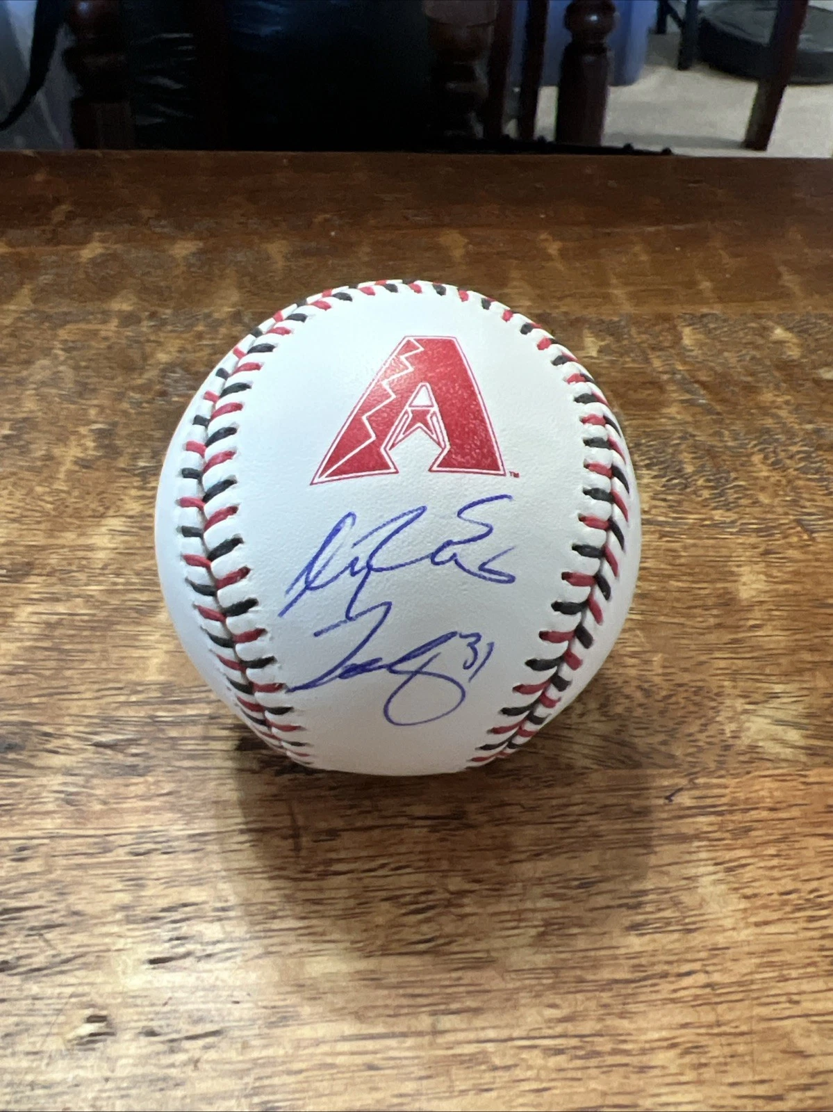 Alek Thomas Jake McCarthy Signed Arizona Diamondbacks Logo Baseball JSA Coa