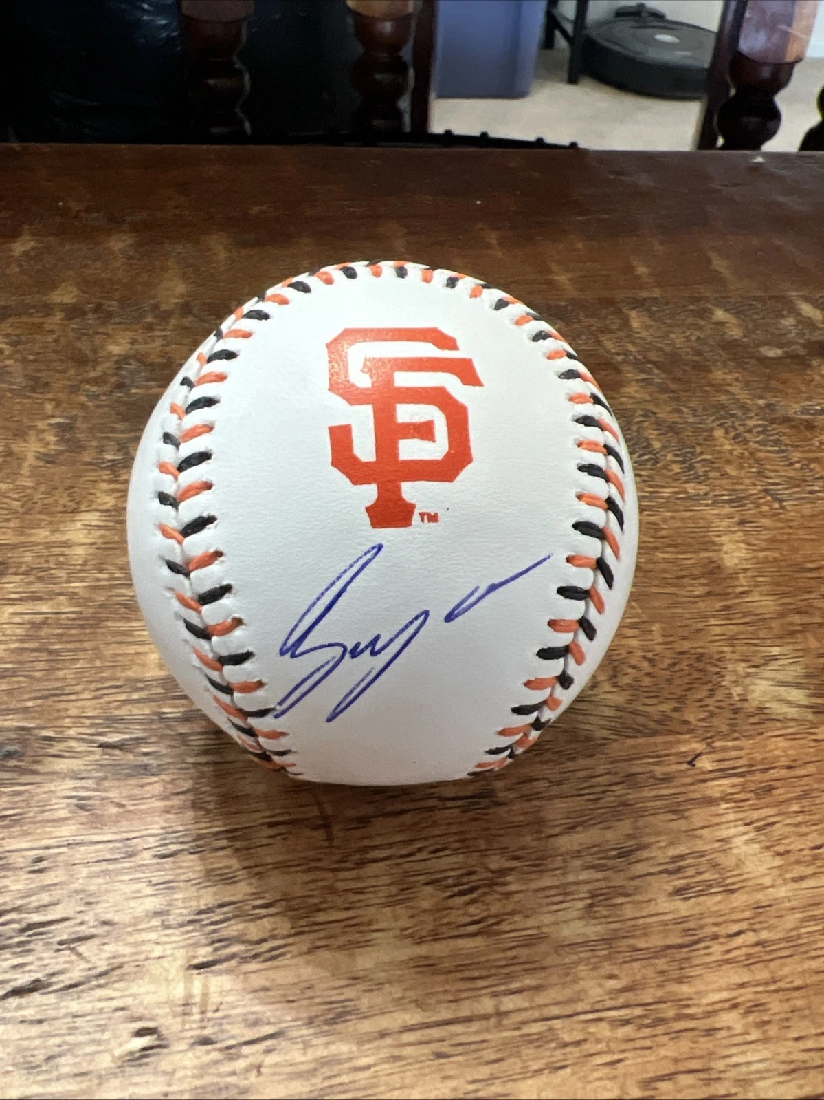 Bryce Eldridge Signed San Francisco Giants Logo Baseball JSA Coa Autographed