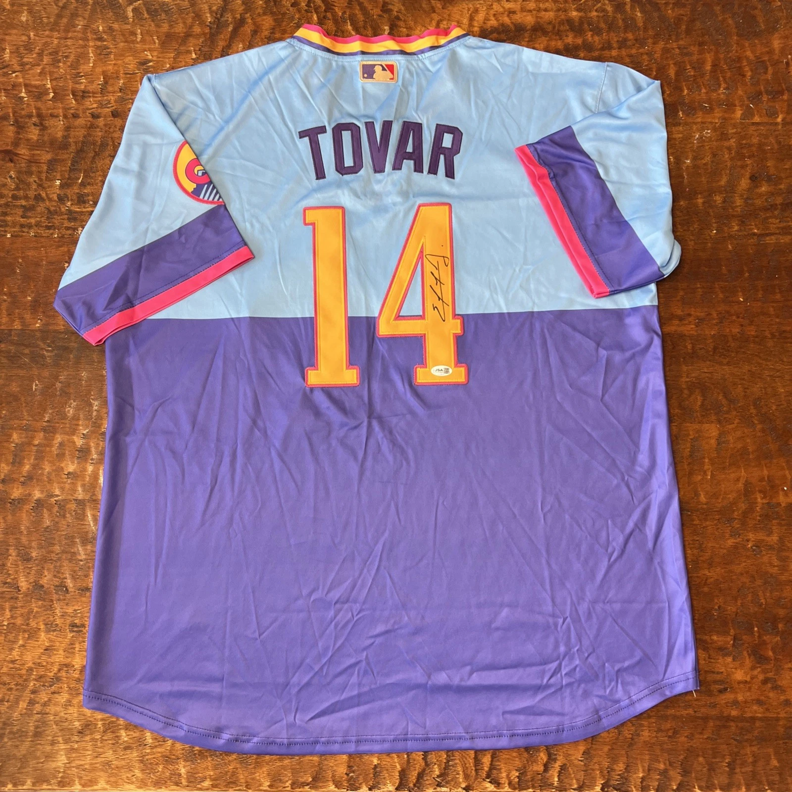 Ezequiel Tovar Signed Colorado Rockies Jersey JSA Coa Autographed