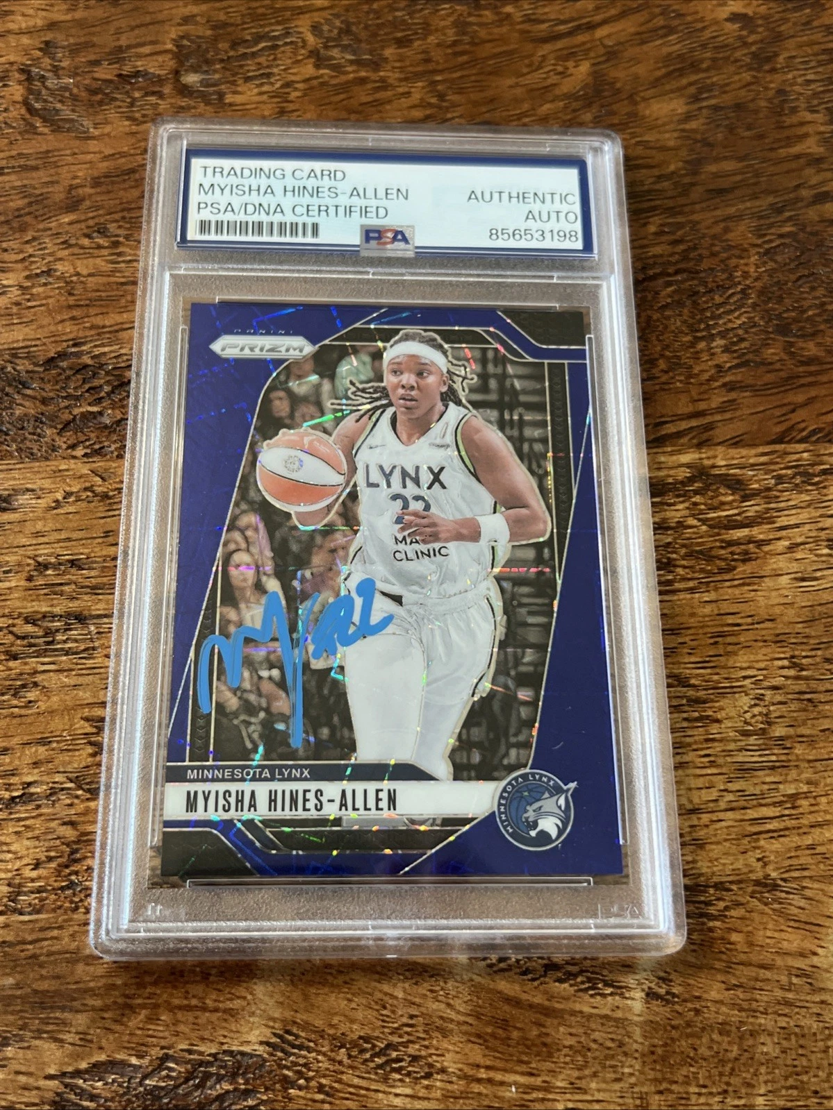 Myisha Hines-Allen IP Signed Prizm Card Psa Dna Coa Slab Autographed Lynx WNBA