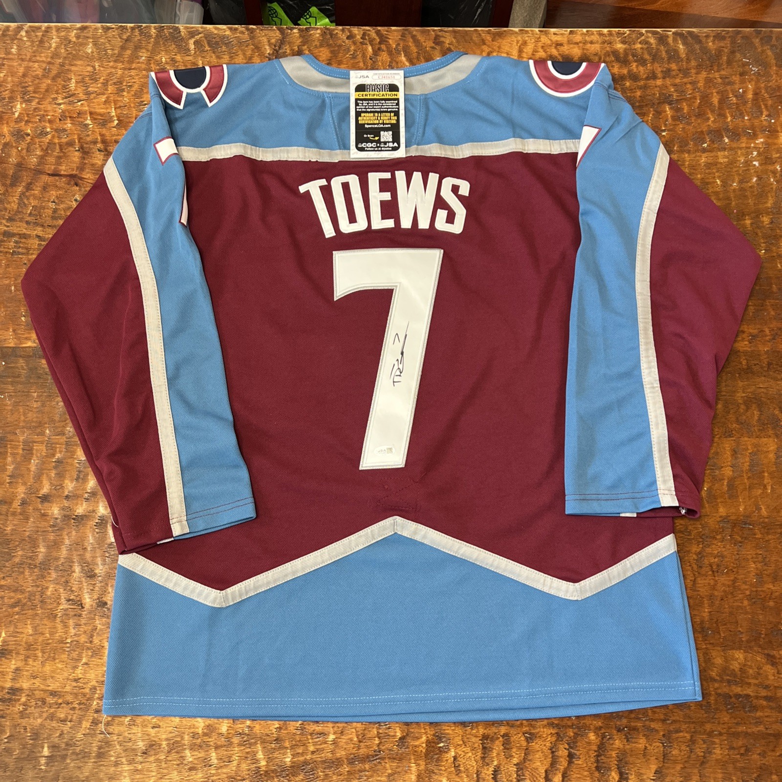 Devon Toews Signed Colorado Avalanche Jersey JSA Coa Autographed