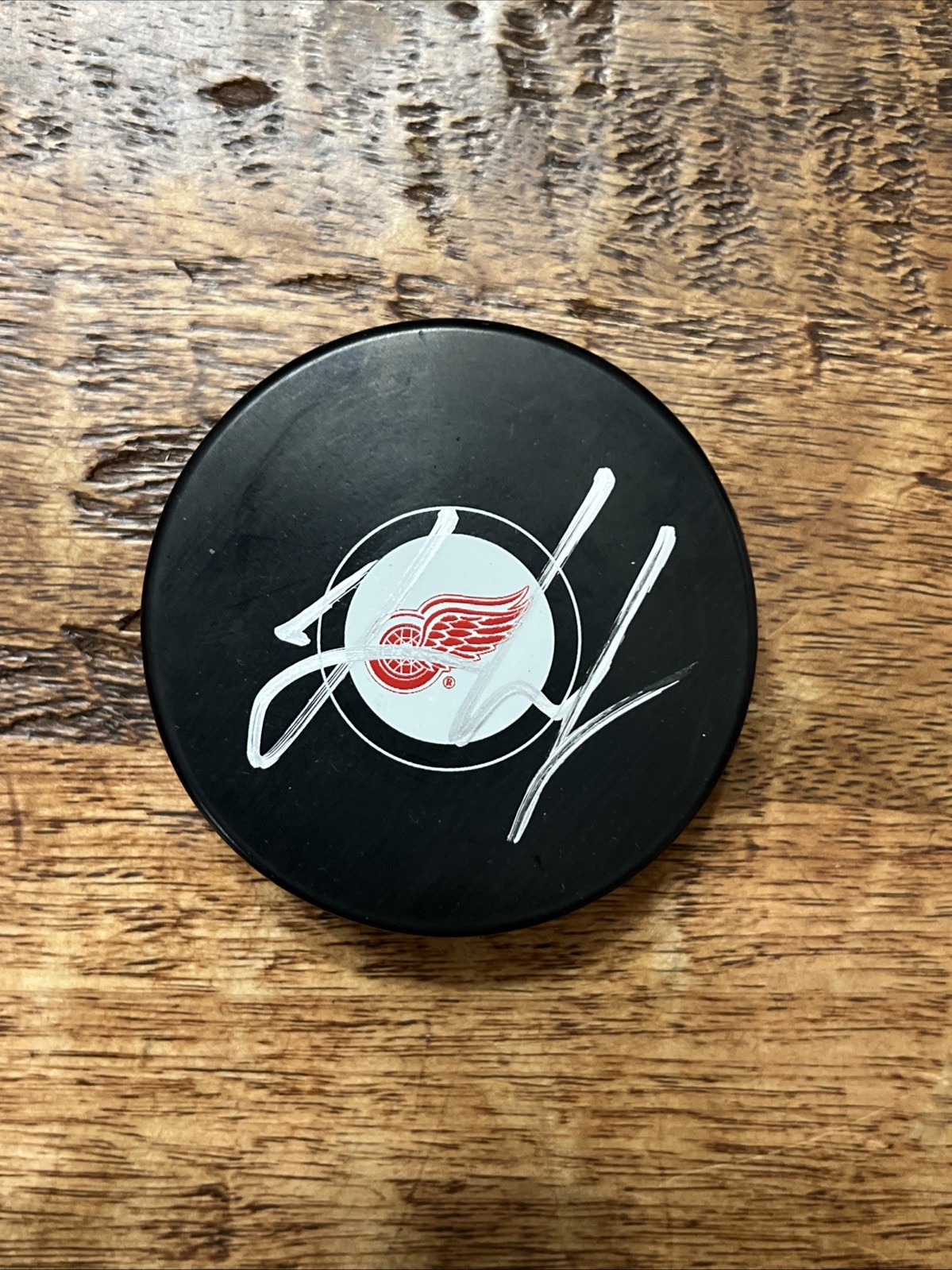 J. T. Compher Signed Detroit Red Wings Puck JSA Coa Autographed