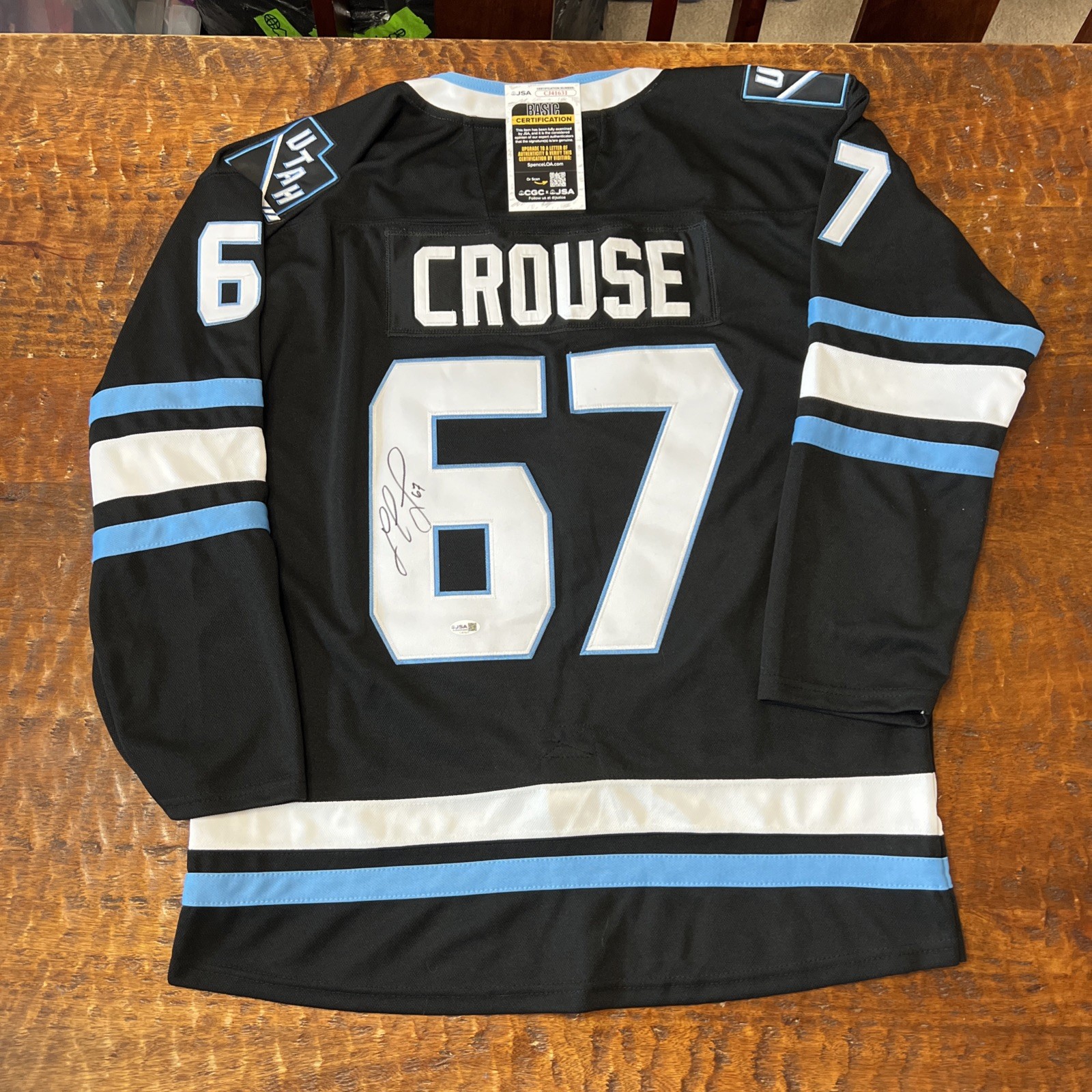 Lawson Crouse Signed Utah Mammoth Jersey JSA Coa Autographed