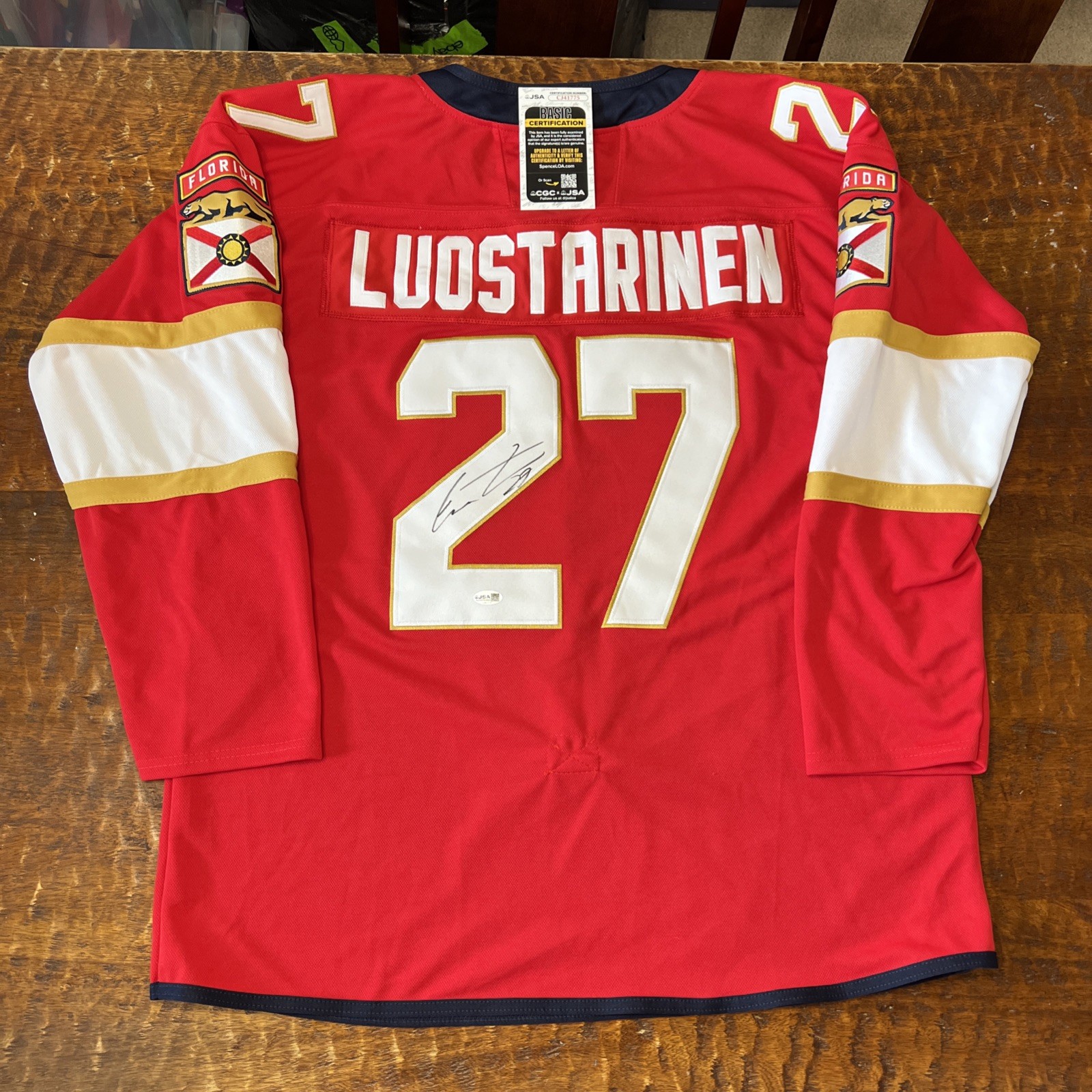 Eetu Luostarinen Signed Florida Panthers Jersey JSA Coa Autographed