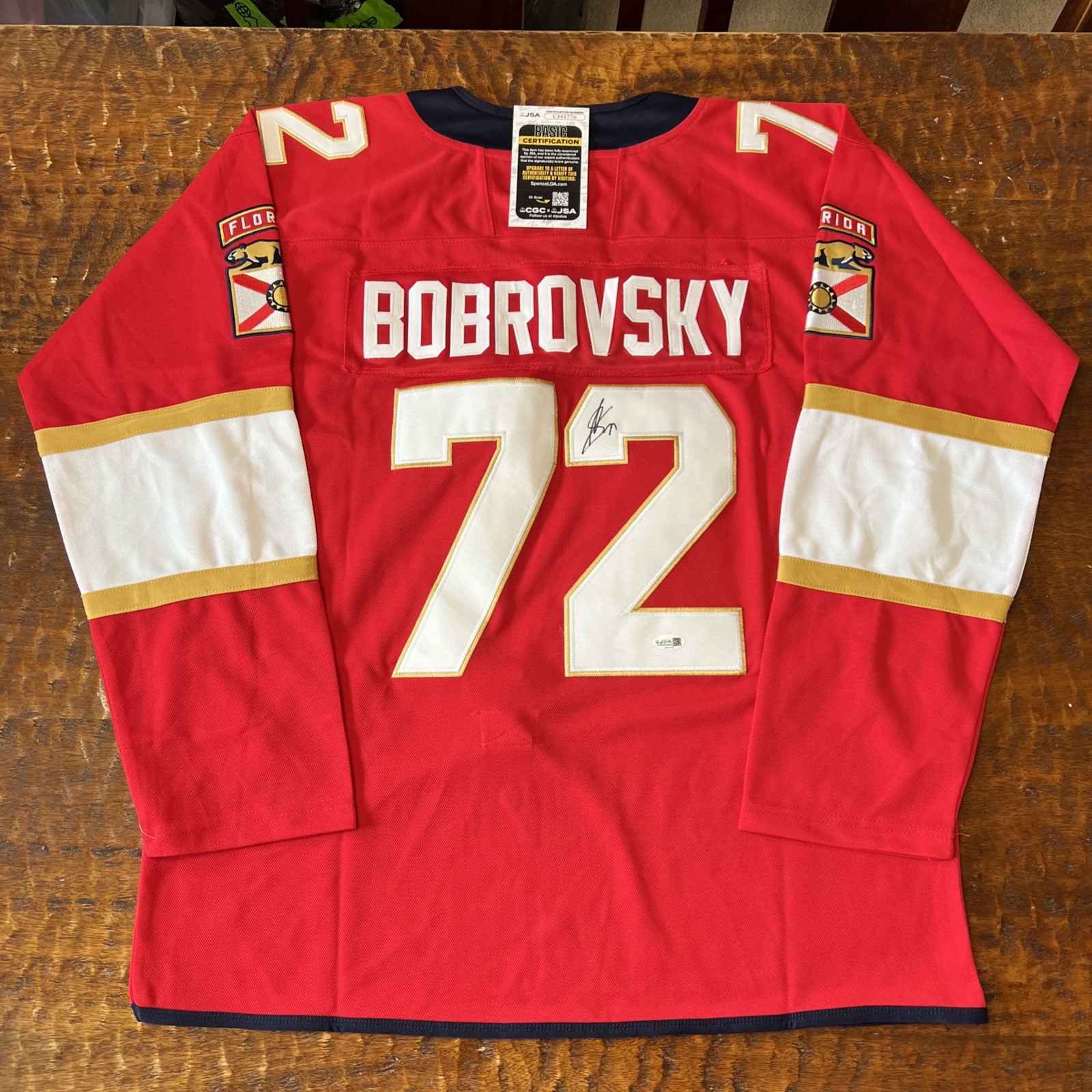 Sergei Bobrovsky Signed Florida Panthers Jersey JSA Coa Autographed