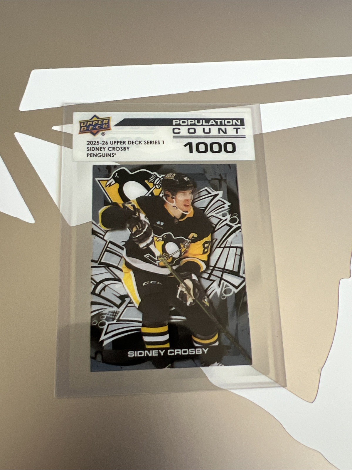 Sidney Crosby Population Count 1000 2025-26 Upper Deck Series 1 #PC-21 Penguins