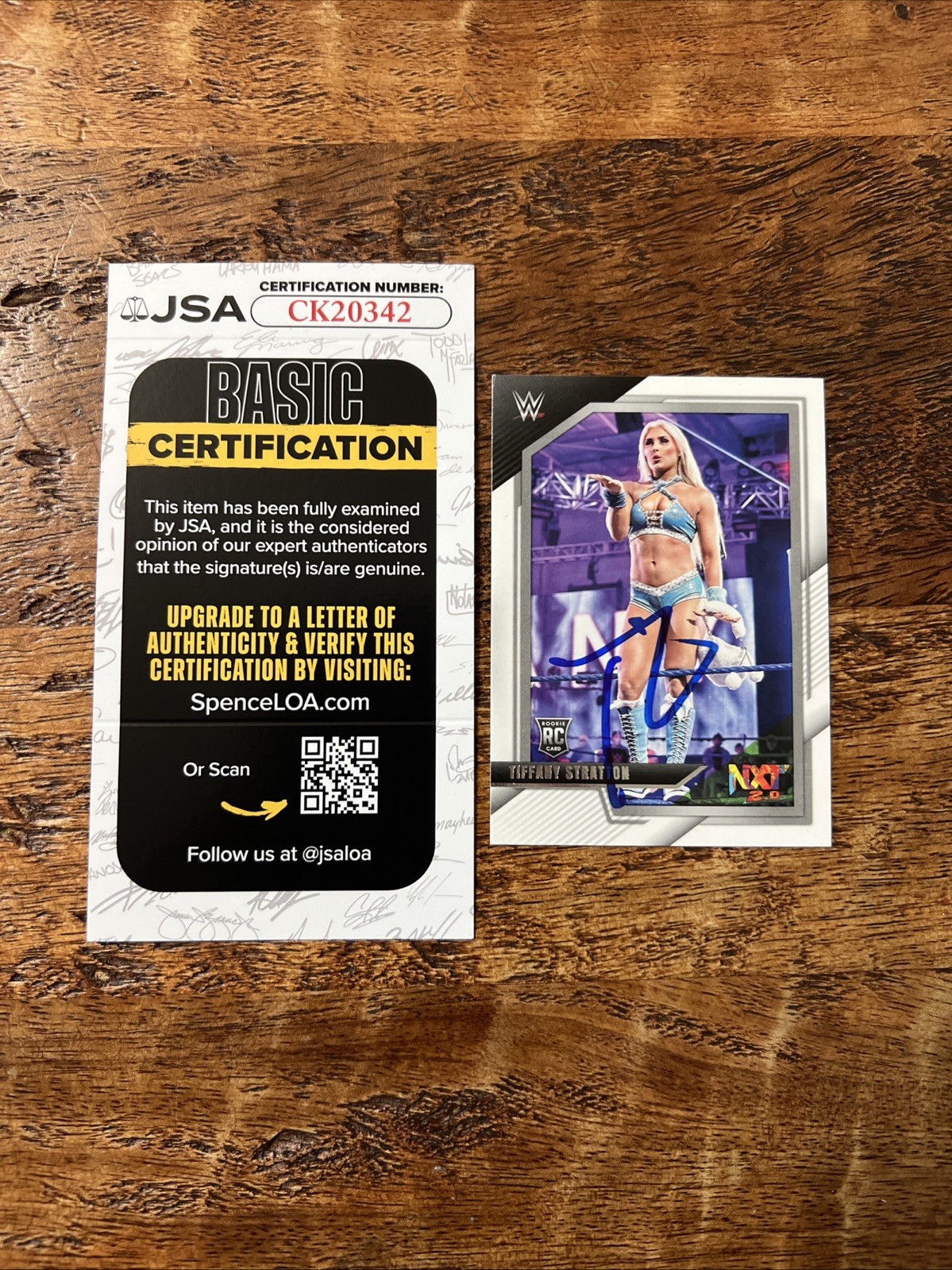 Tiffany Stratton IP Signed Panini Rookie Card JSA Coa Autographed WWE