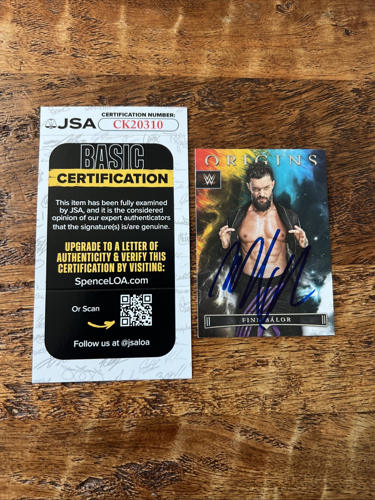 Finn Balor IP Signed Panini Card JSA Coa Autographed WWE Raw