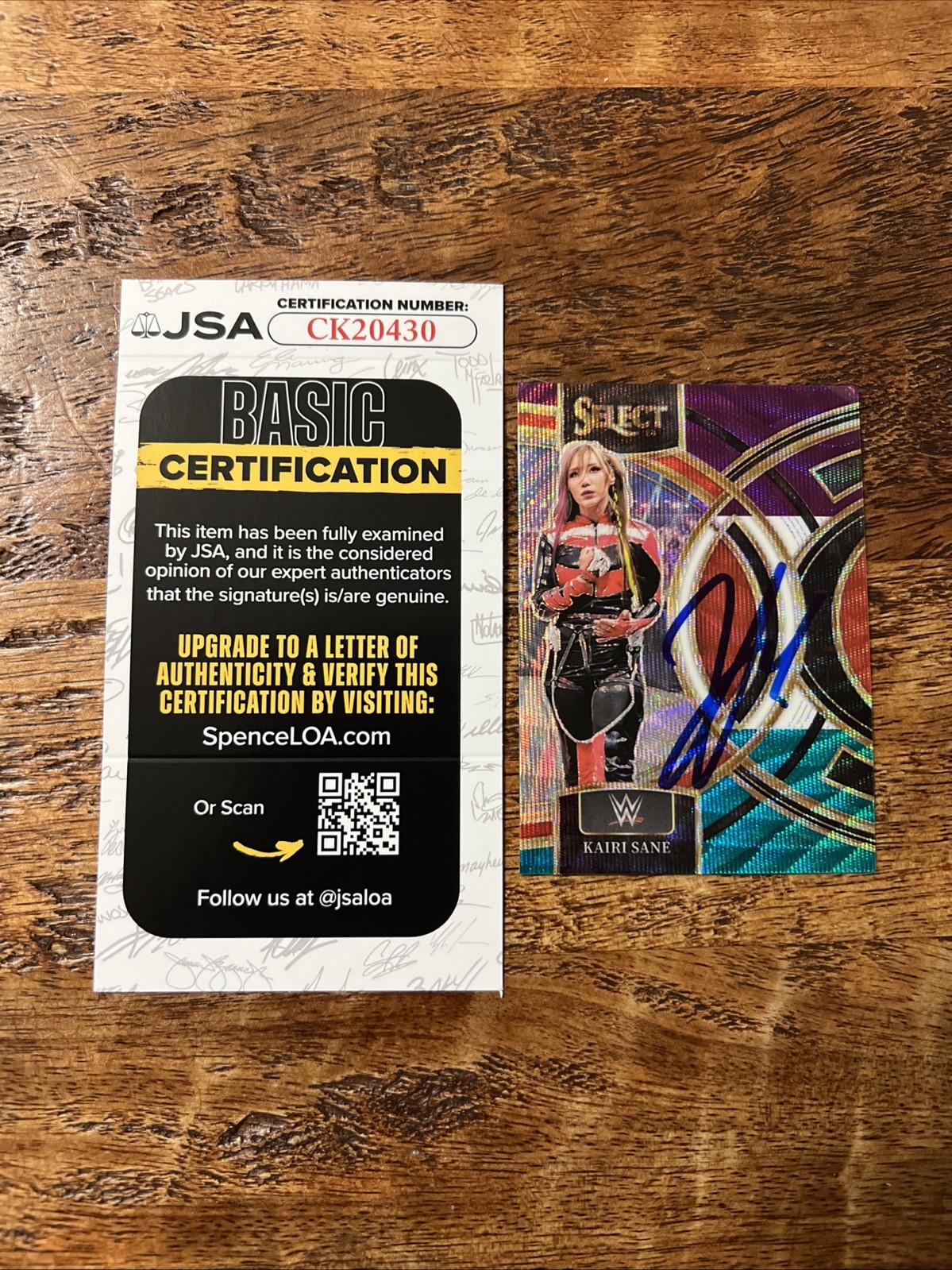 Kairi Sane IP Signed Panini Select Card JSA Coa Autographed WWE