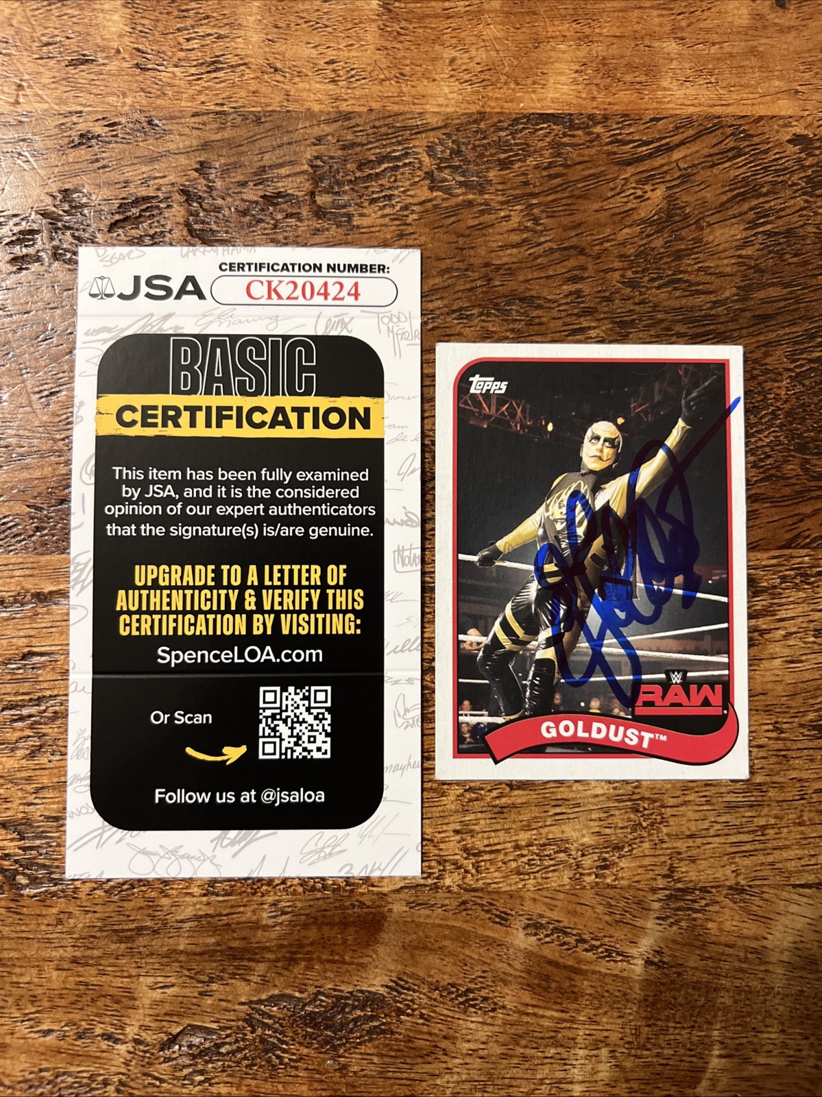 Goldust IP Signed Topps Card JSA Coa Autographed WWE