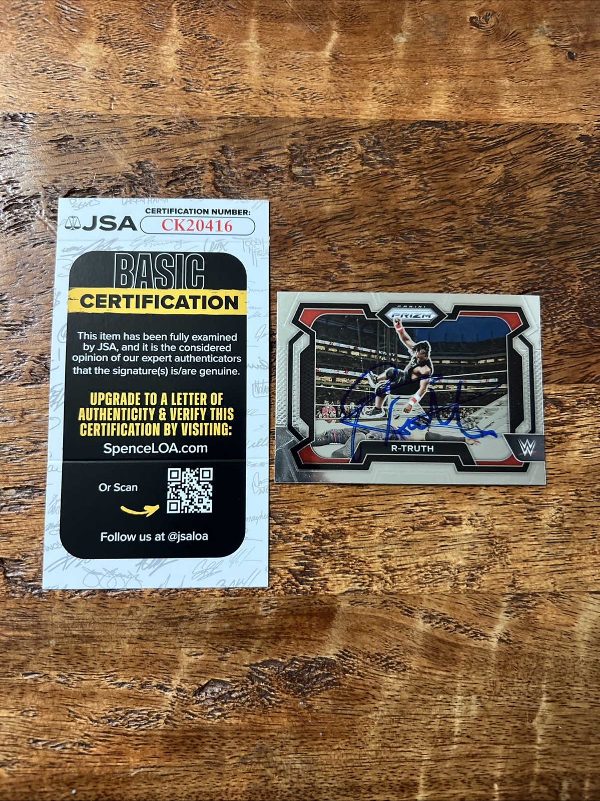 R-Truth IP Signed Prizm Card JSA Coa Autographed WWE