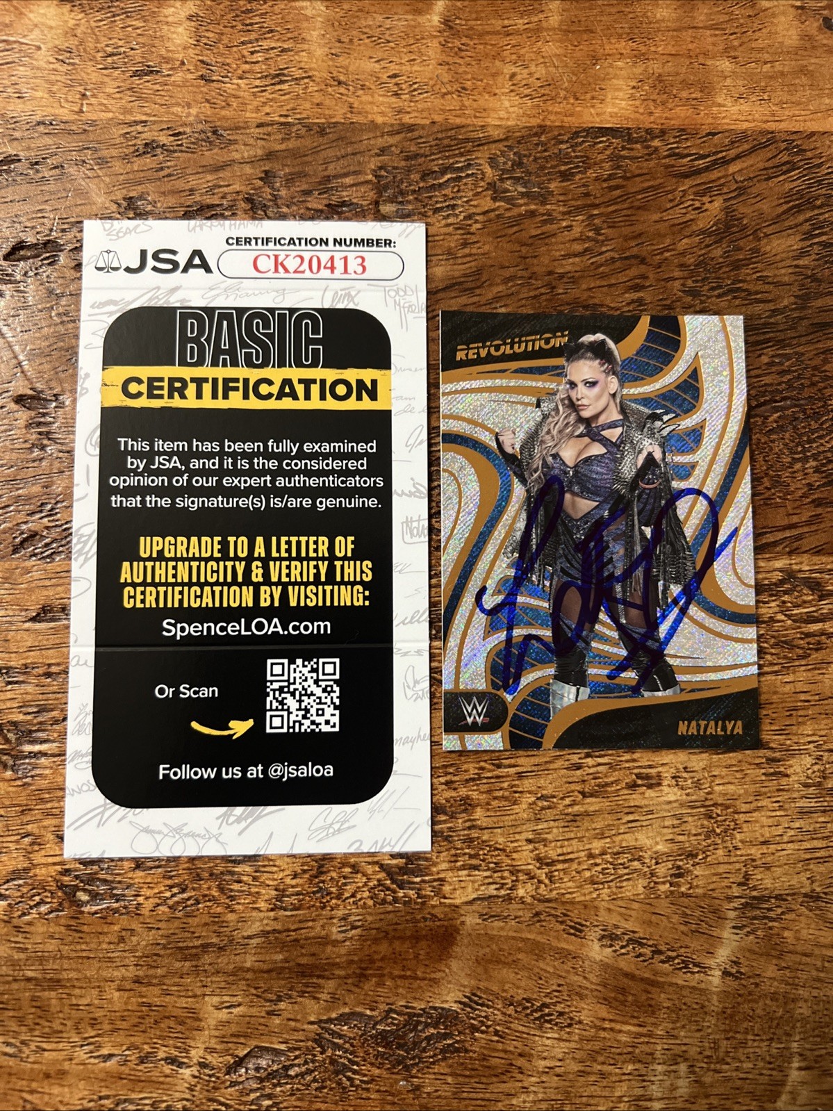 Natalya IP Signed Panini Revolution Card JSA Coa Autographed WWE