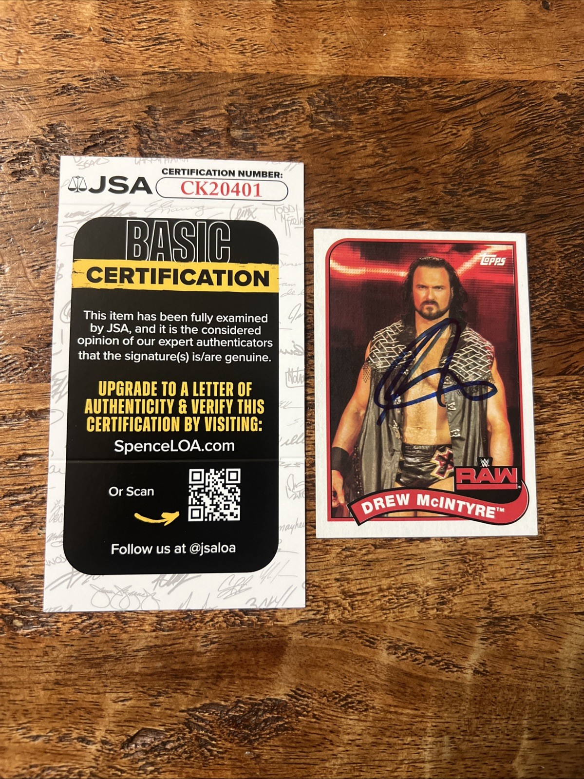 Drew McIntyre IP Signed Topps Card JSA Coa Autographed WWE