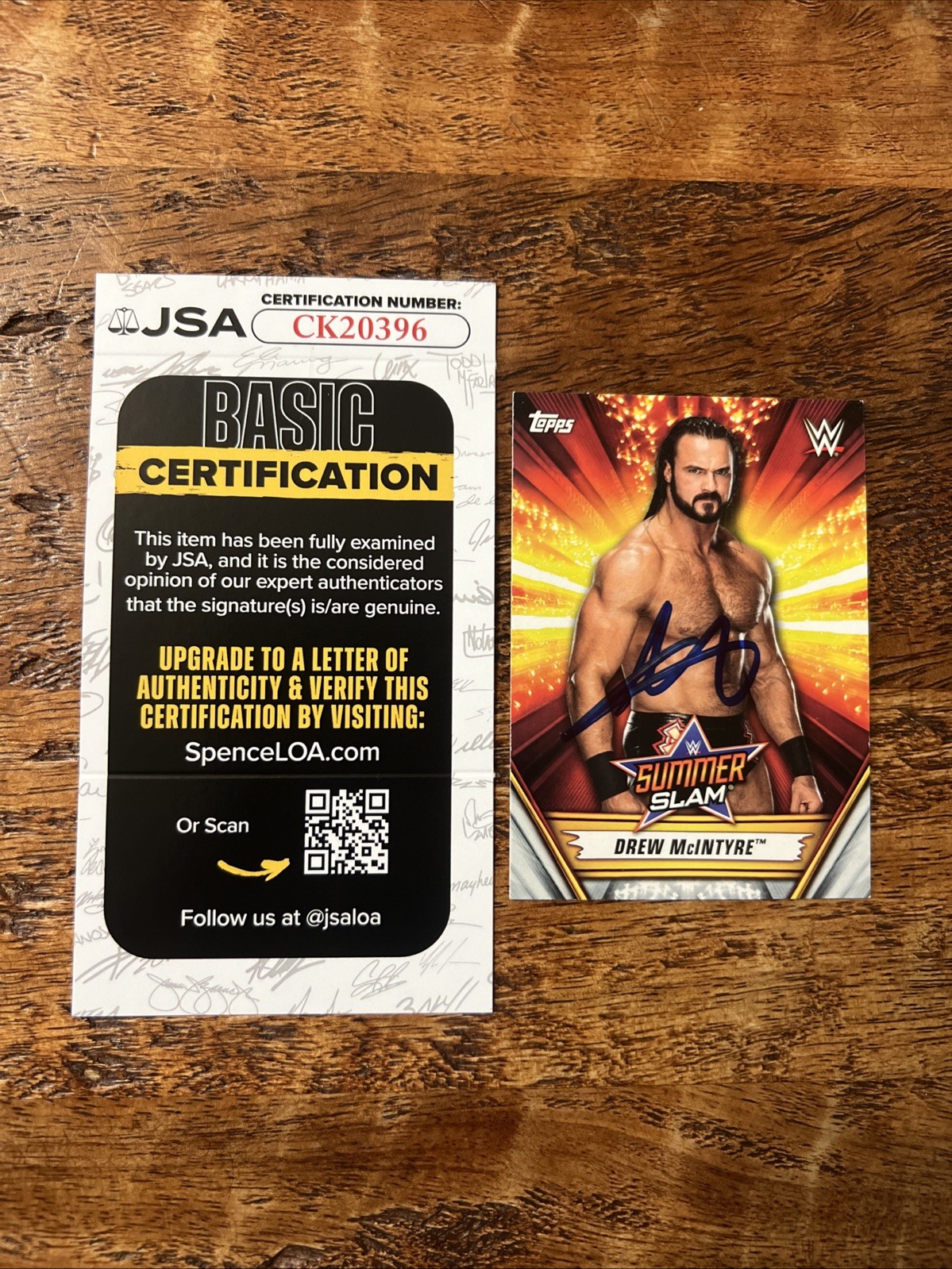 Drew McIntyre IP Signed Topps Card JSA Coa Autographed WWE