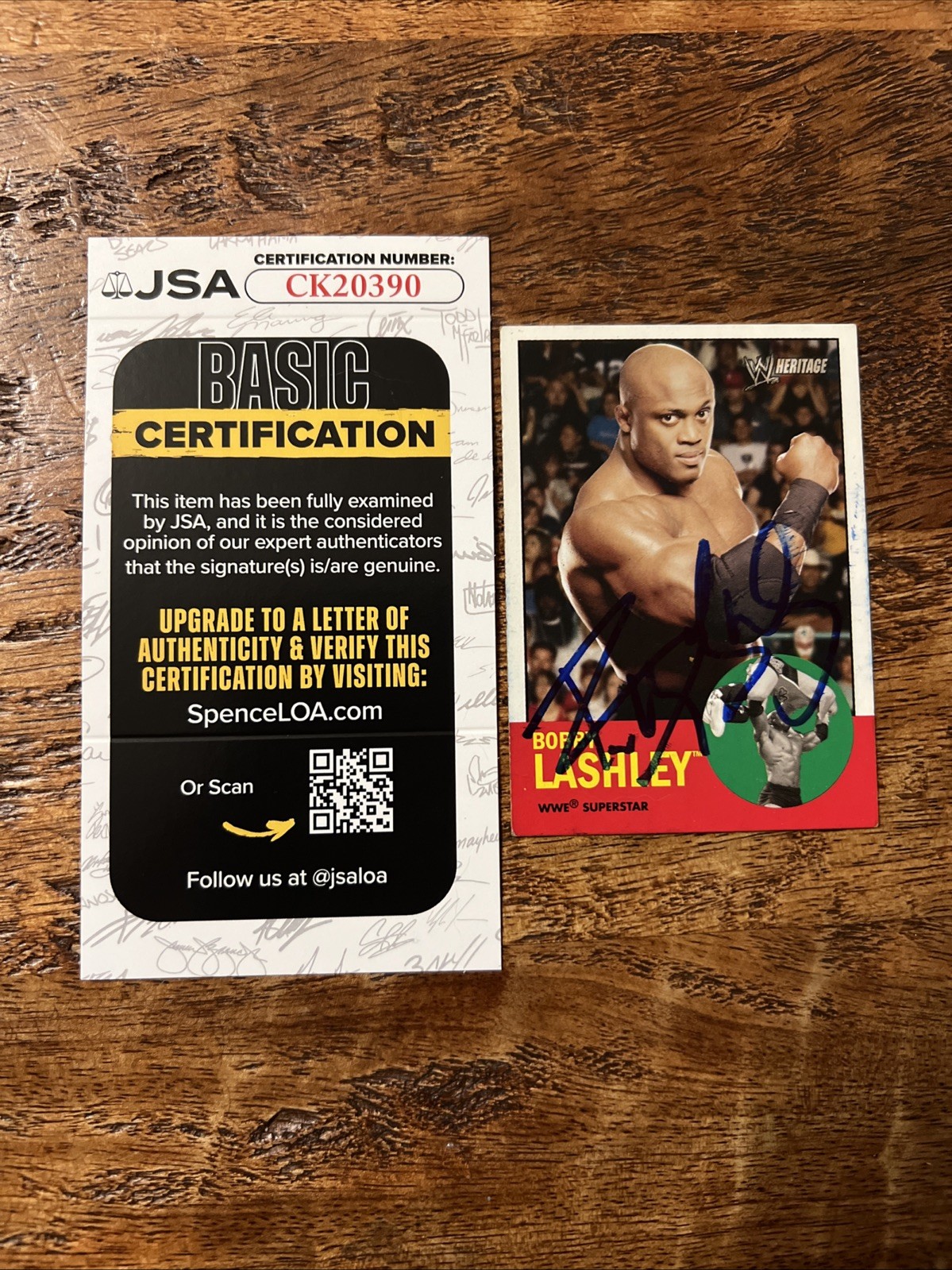 Bobby Lashley IP Signed Topps Card JSA Coa Autographed WWE