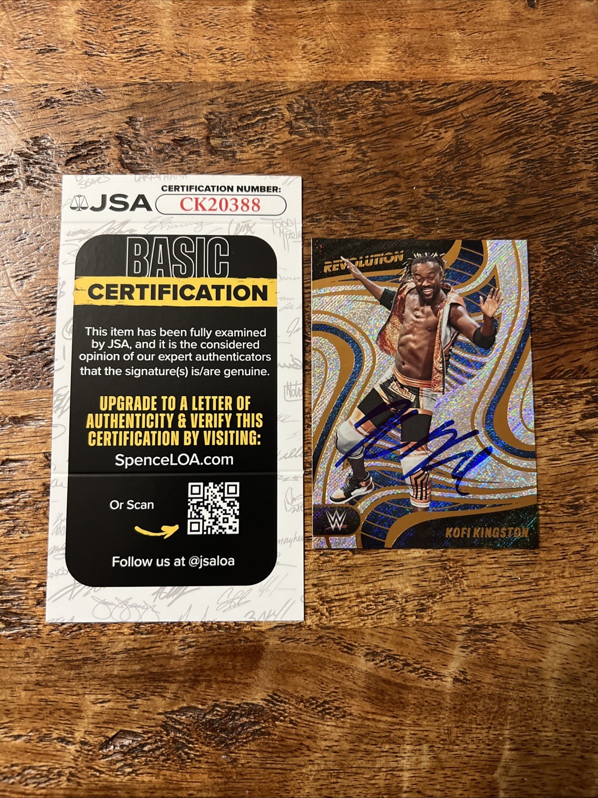 Kofi Kingston IP Signed Panini Revolution Card JSA Coa Autographed WWE
