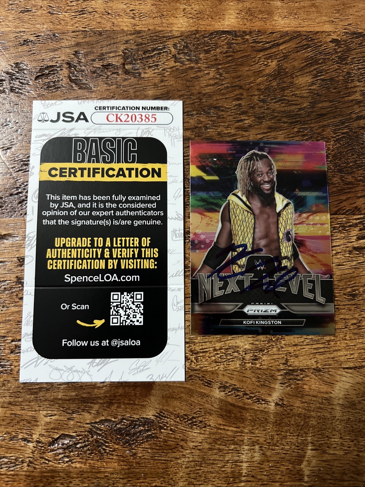 Kofi Kingston IP Signed Panini Prizm Card JSA Coa Autographed WWE